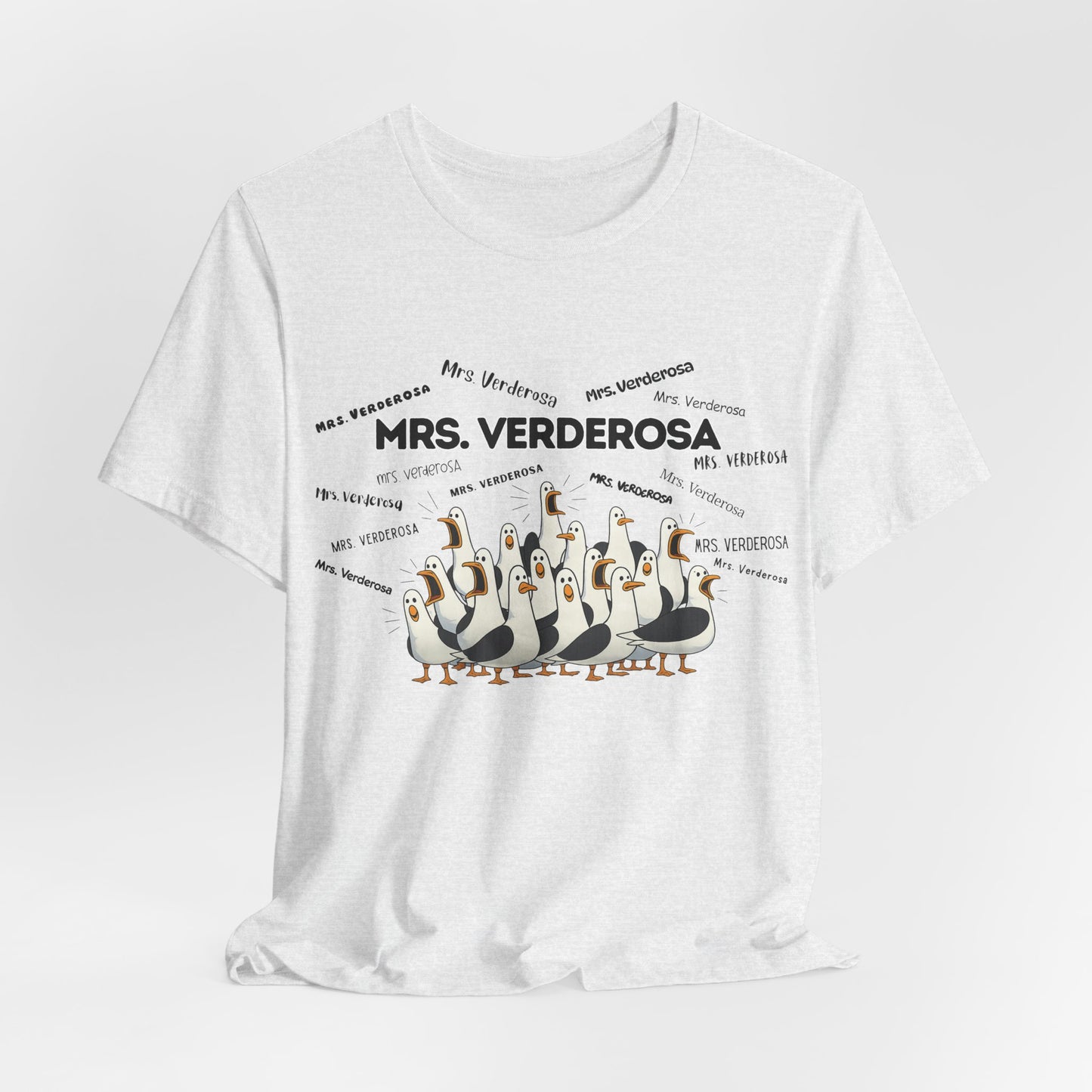 Mrs. Verderosa Penguin Choir T-Shirt — Funny Teacher Personalized Tee