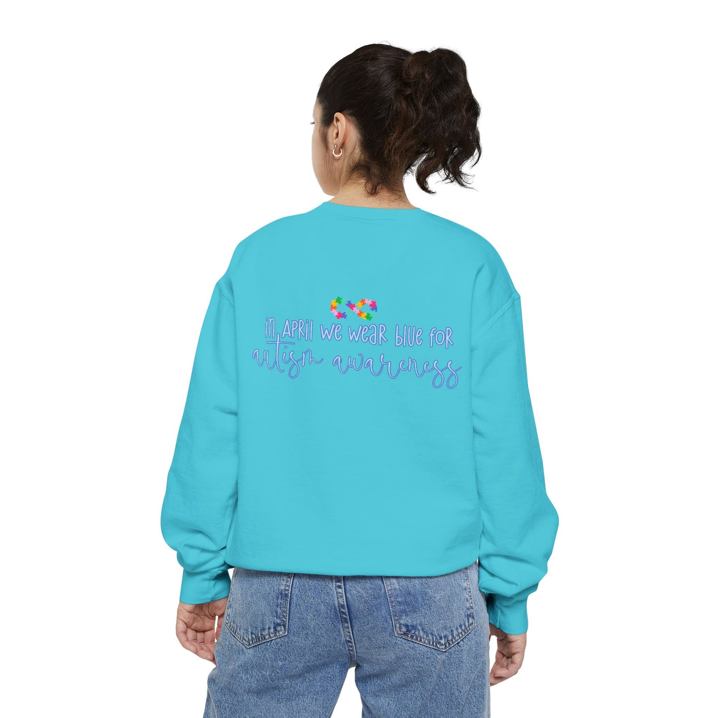 Autism Awareness Puzzle Piece & Ribbon Sweatshirt — Awareness Collection