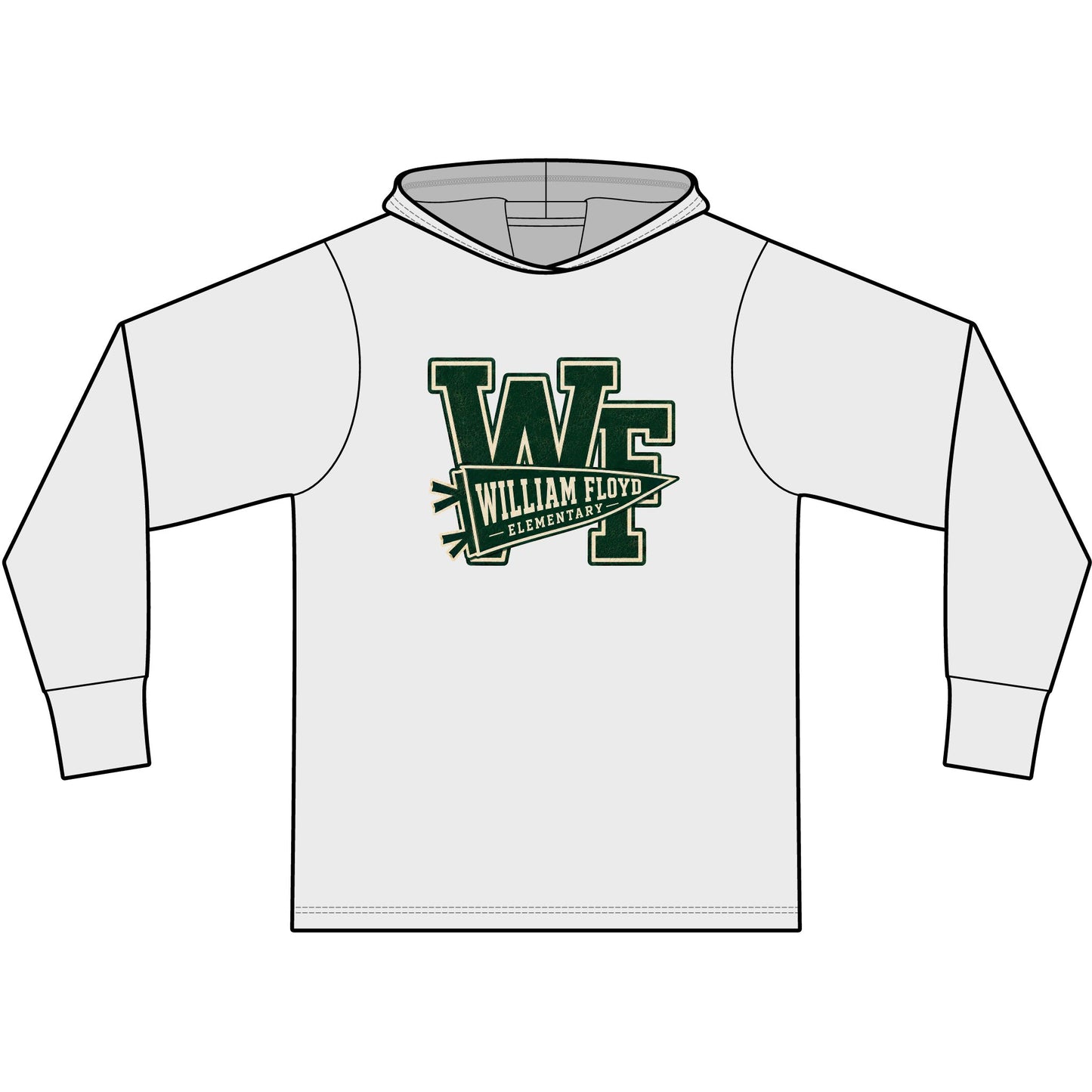 WFE Pennant Logo — Garment-Dyed Pullover Hooded Tee