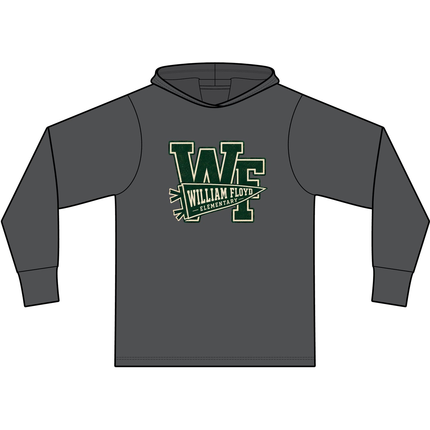 WFE Pennant Logo — Garment-Dyed Pullover Hooded Tee