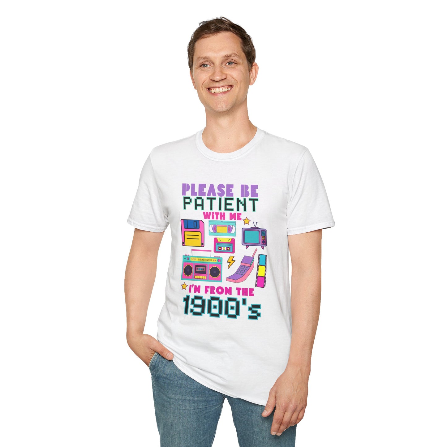 Retro 90's T-Shirt - Please Be Patient, Teacher Vintage- Unisex Graphic Tee