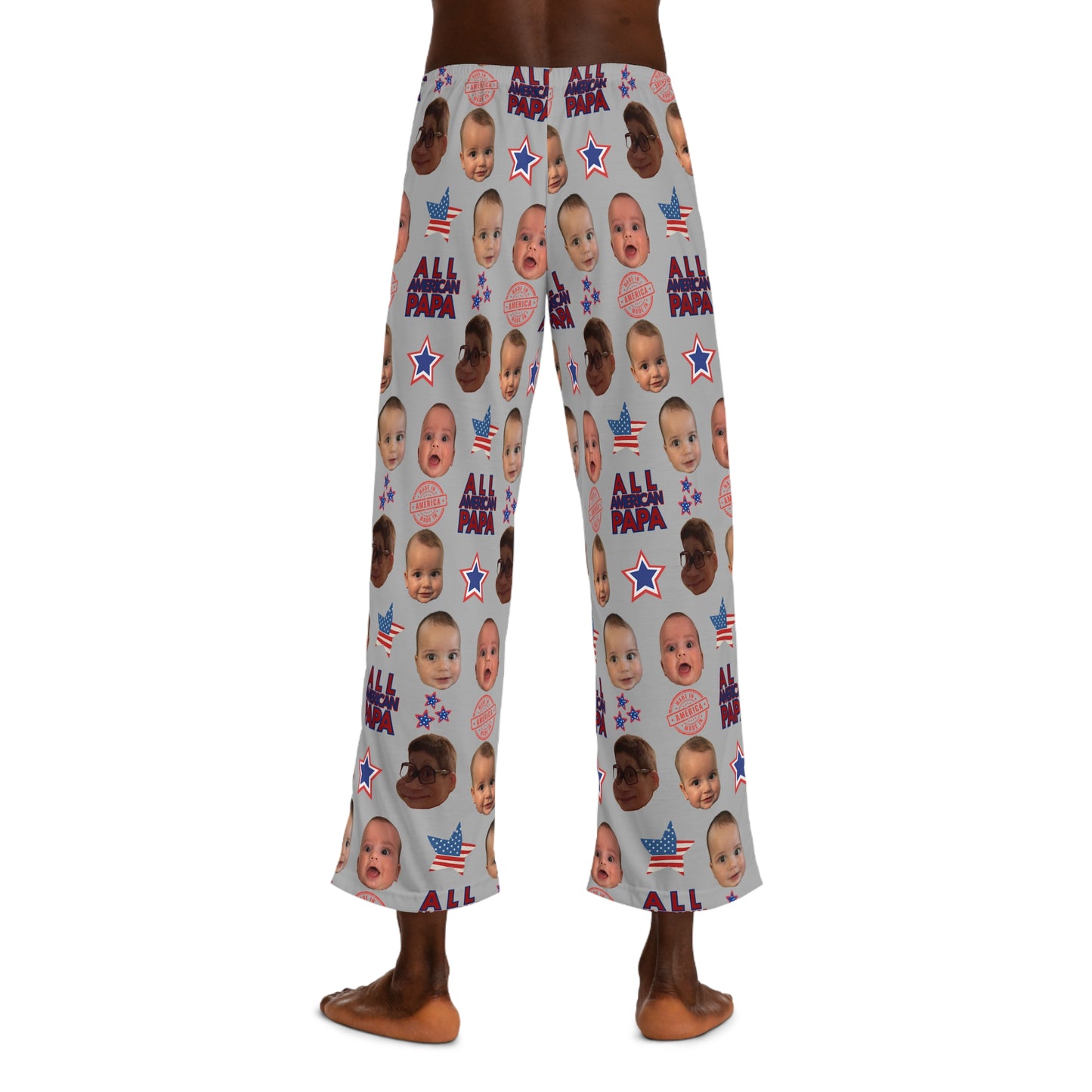 Alyssa- Personalized- Funny Baby Faces Men's Pajama Pants, Cute Sleepwear, Unique Gift for Dads