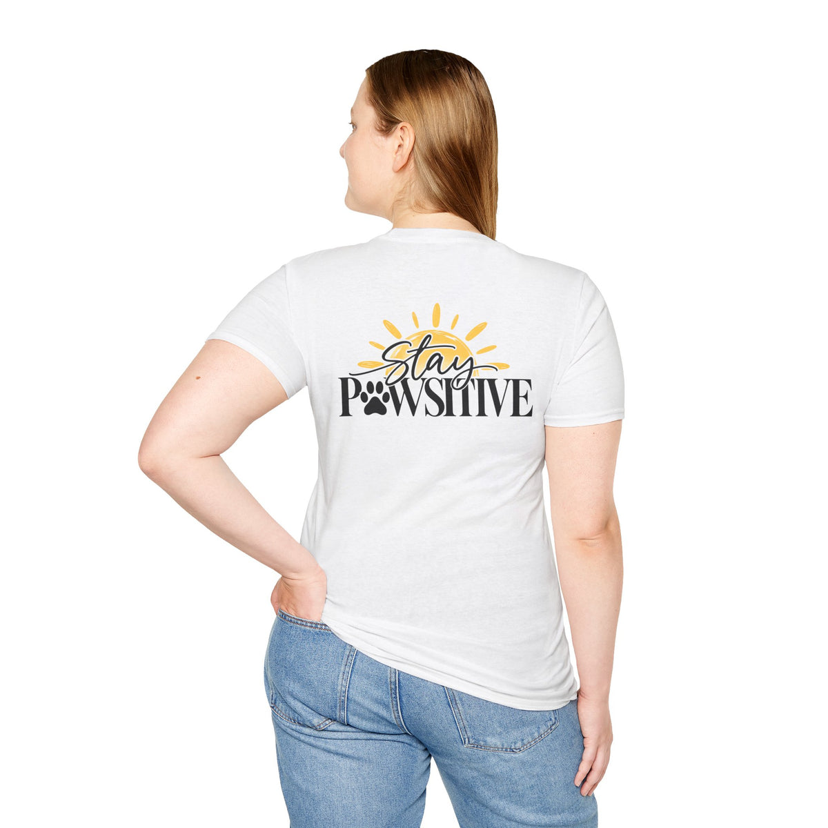 Hound & Home "Stay Pawsitive" — T-Shirt