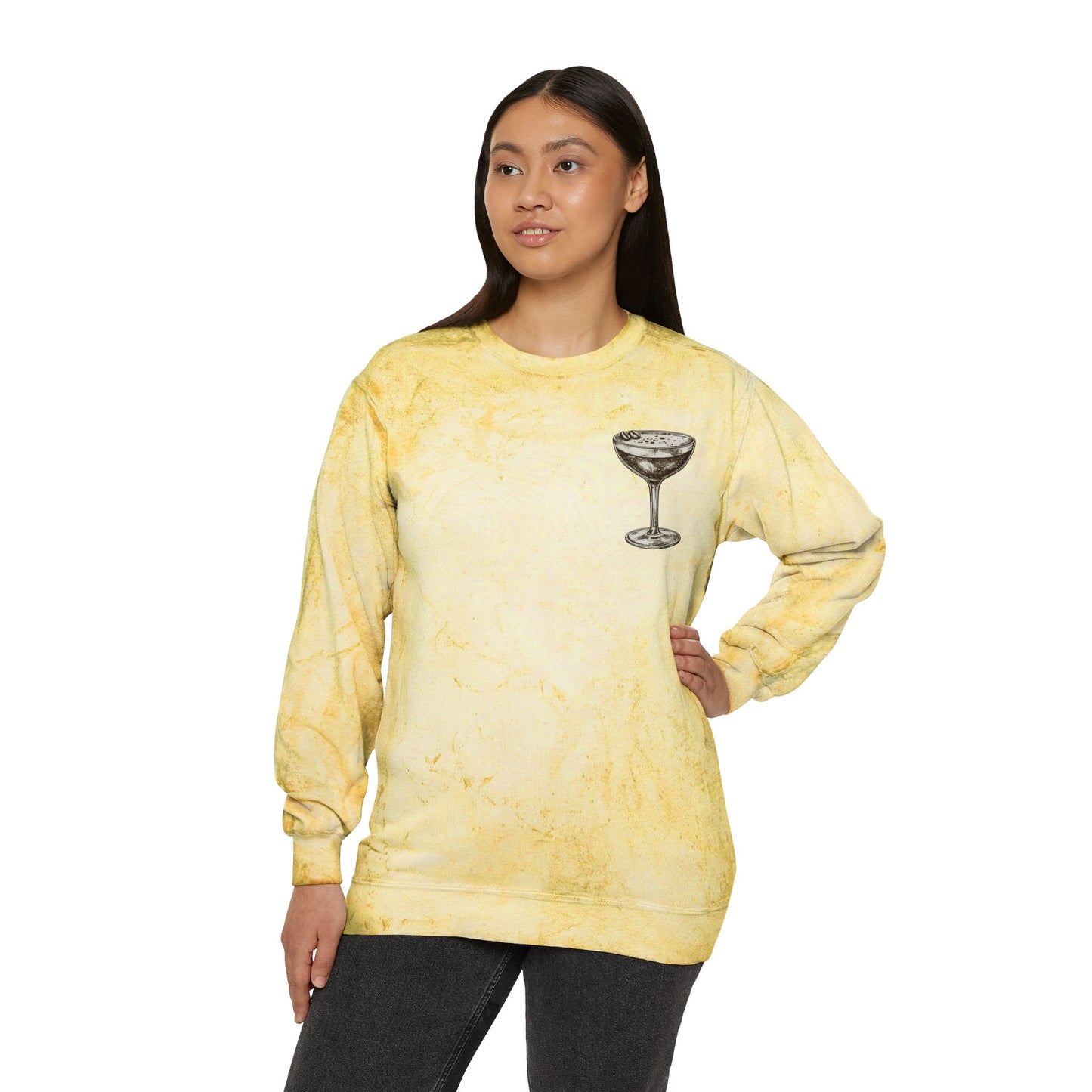 "Just a Girl Who Loves Espresso Martinis" Tie-Dye Crewneck- Summer