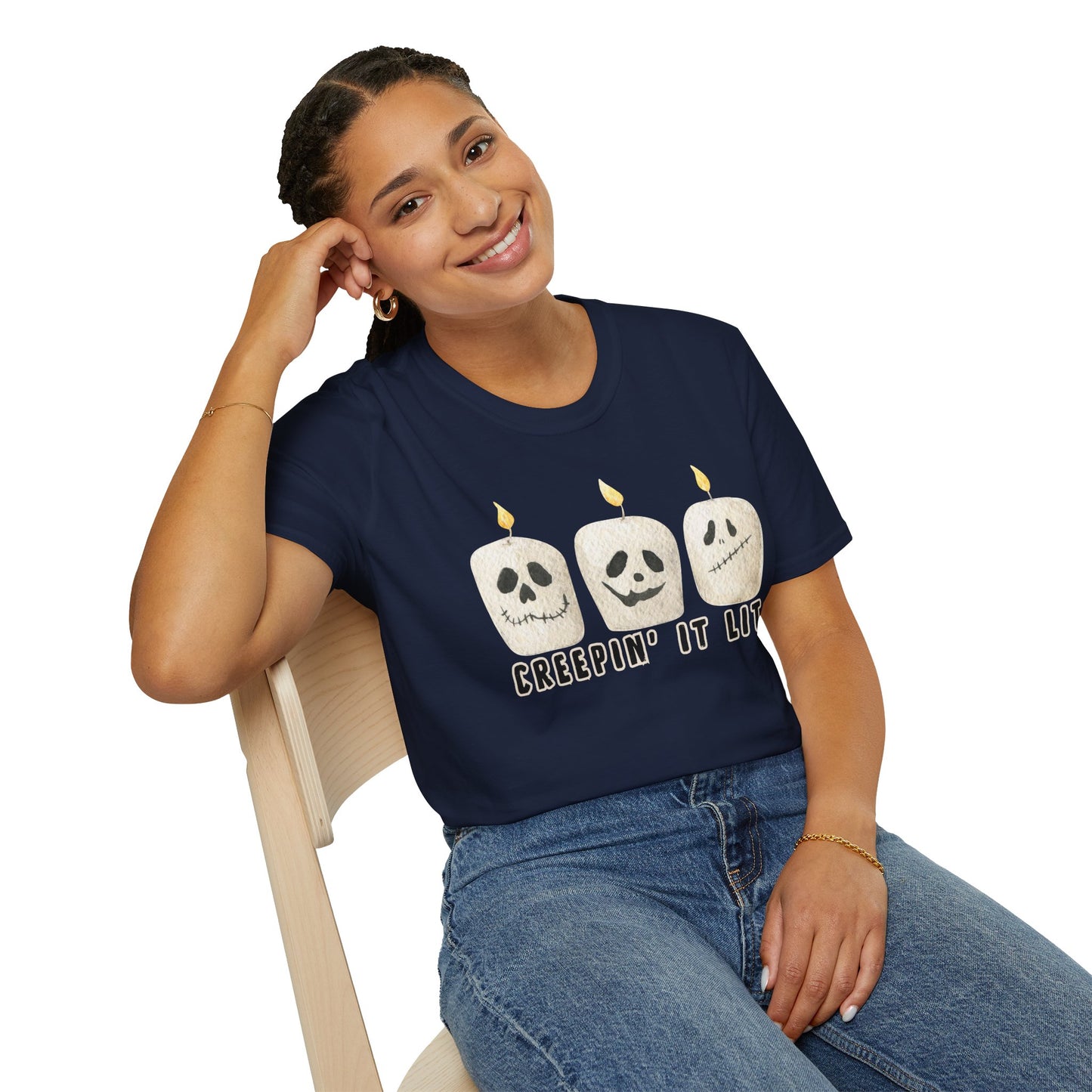 Creepin' it Lit Halloween Themed T-Shirt- Unisex Softstlye