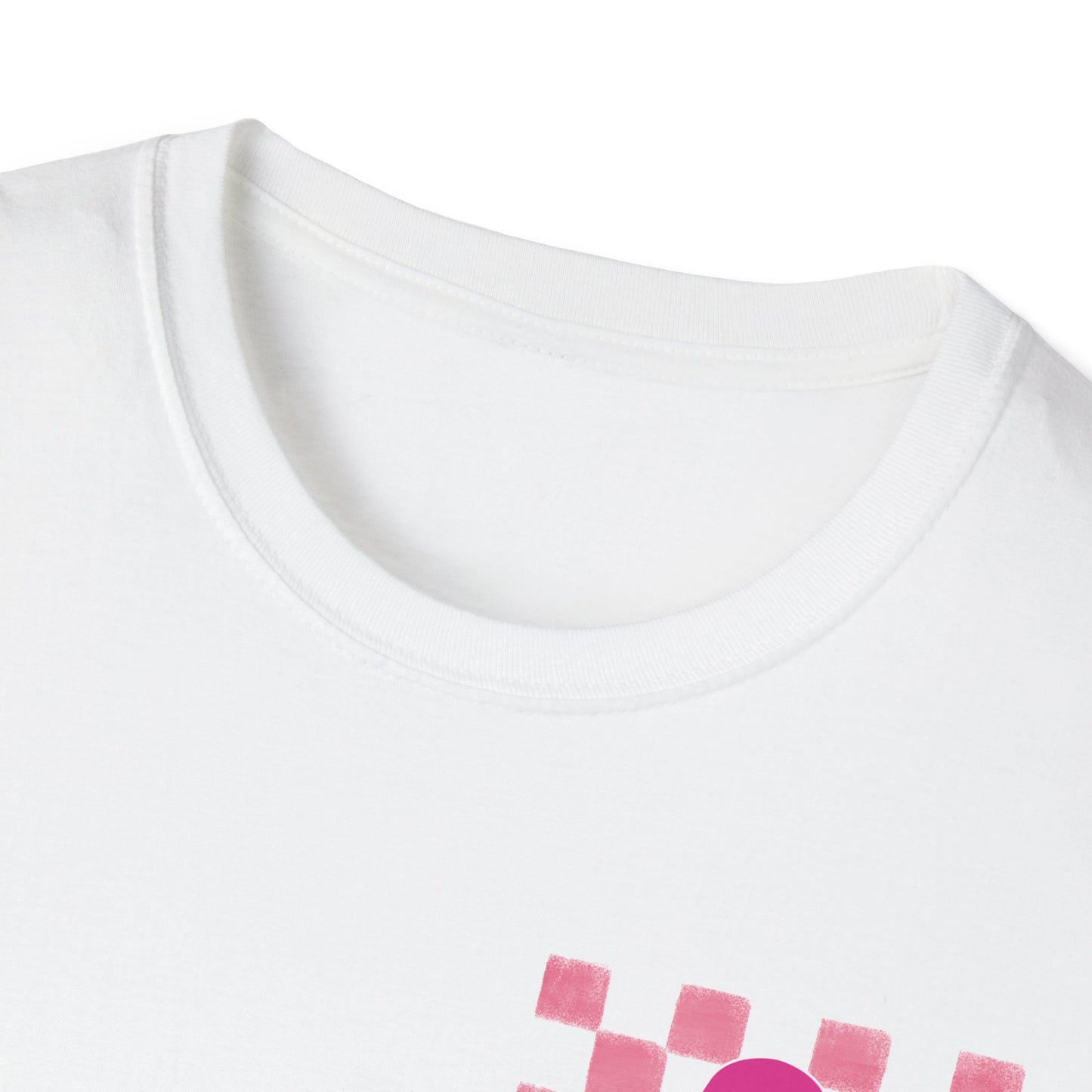 Checkered Pink Ribbon Awareness T-Shirt | Softstyle Tee