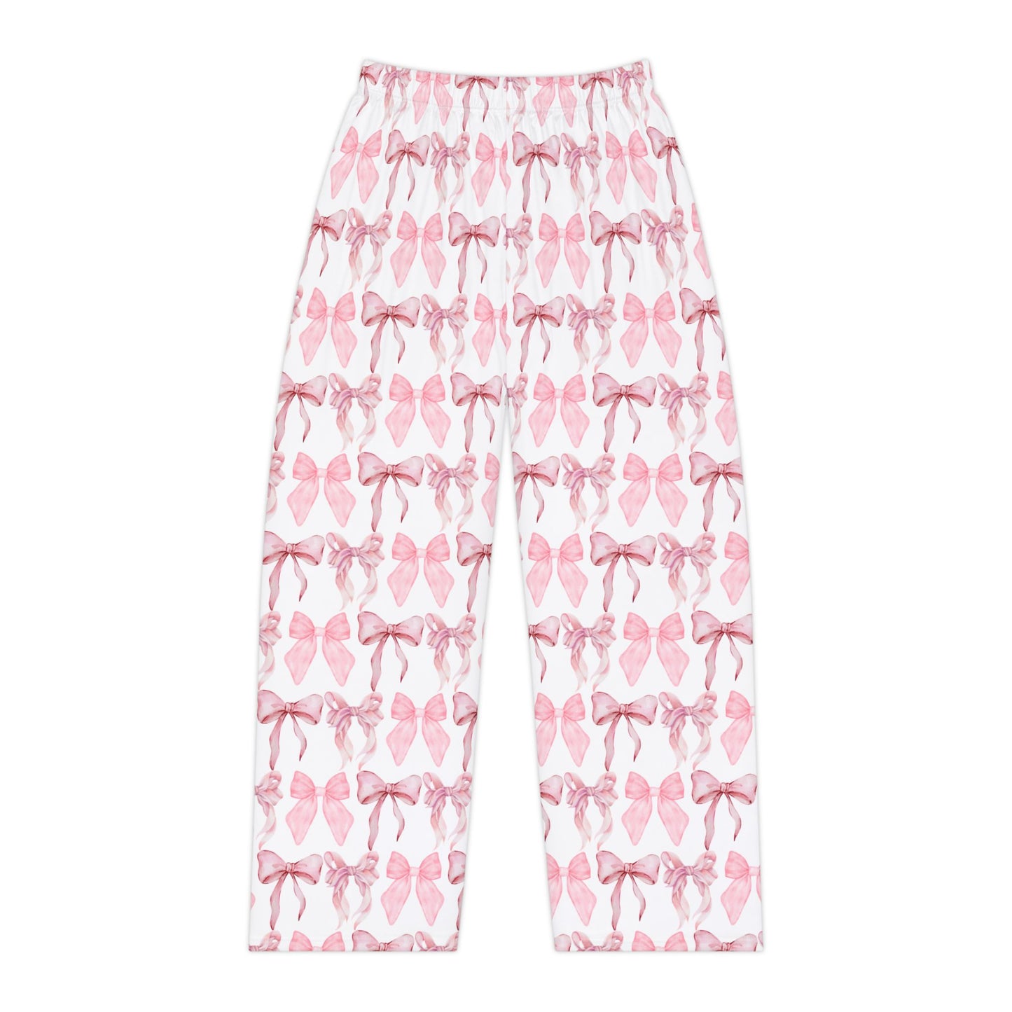 Chic Pink Bow Print Women's Pajama Pants - Motherhood- Cozy & Stylish Sleepwear