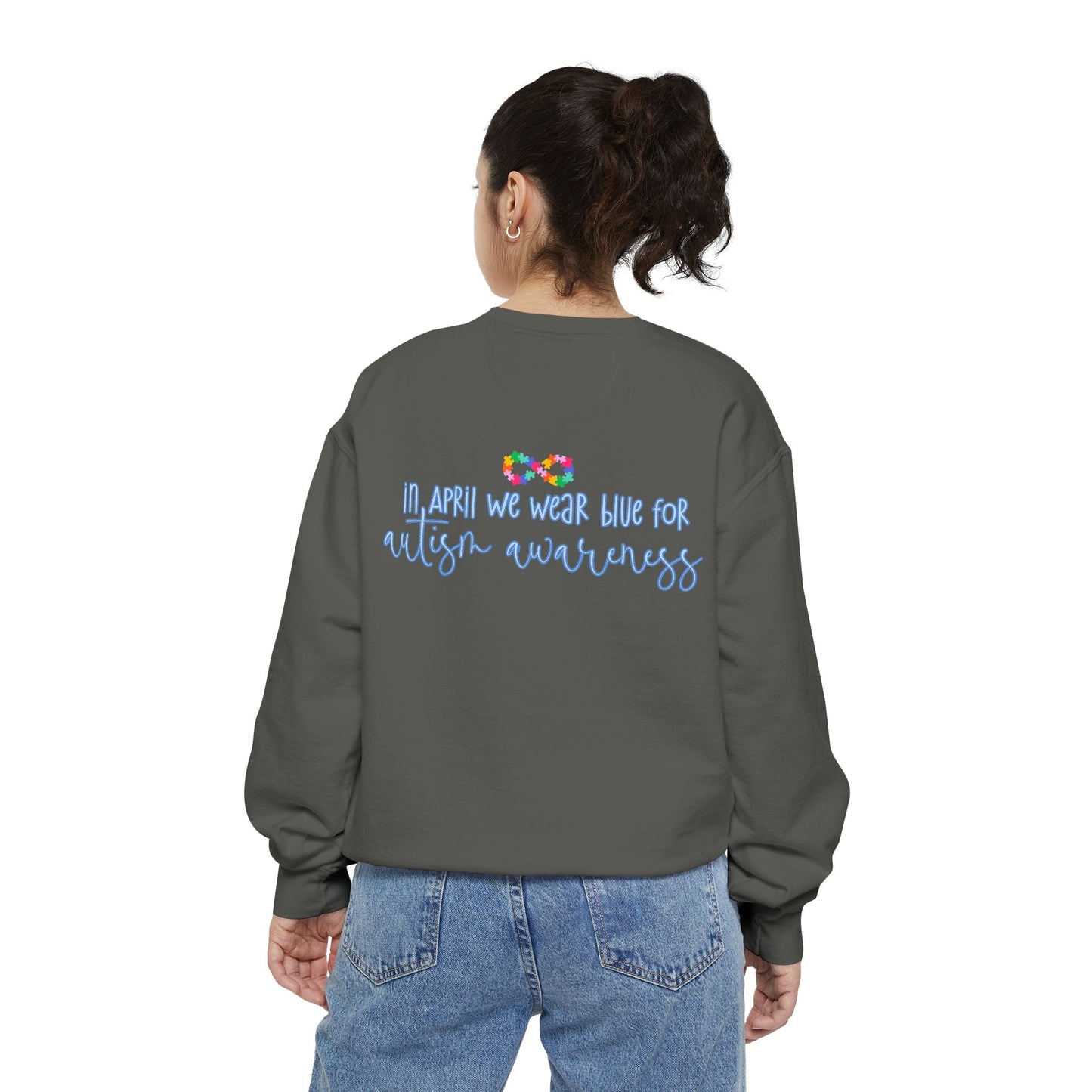 Autism Awareness Puzzle Piece & Ribbon Sweatshirt — Awareness Collection