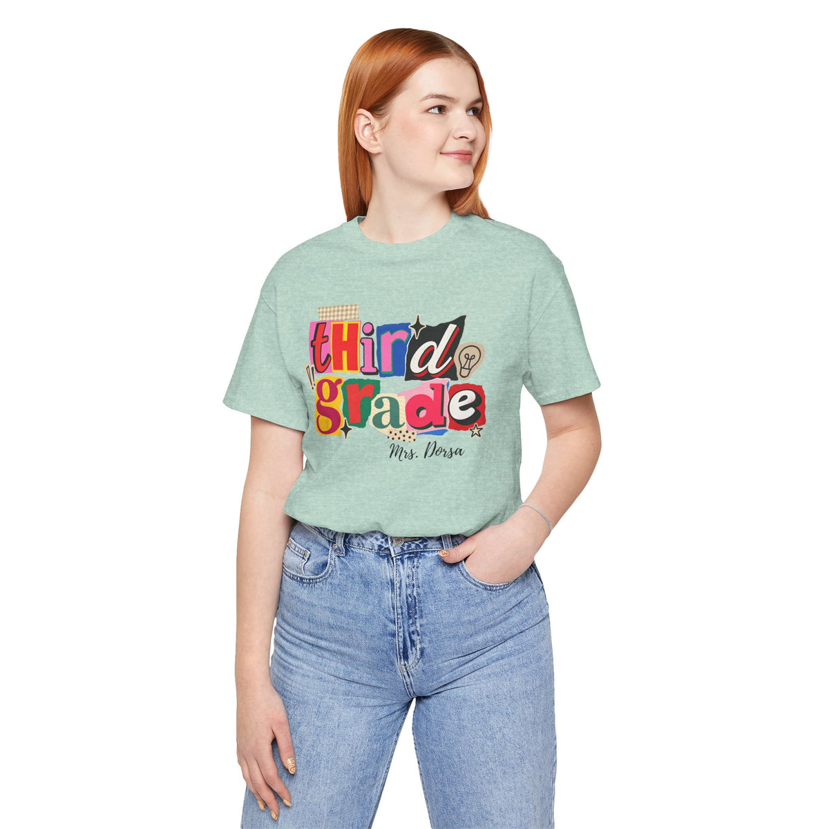 Dorsa- Third Grade Teacher T-Shirt – Personalized