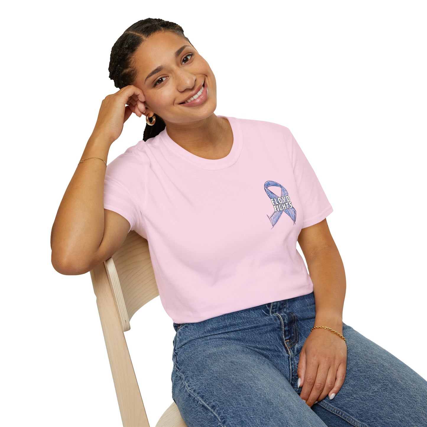 FLOYD FIGHTS Ribbon Diabetes Awareness T-Shirt | Softstyle Tee