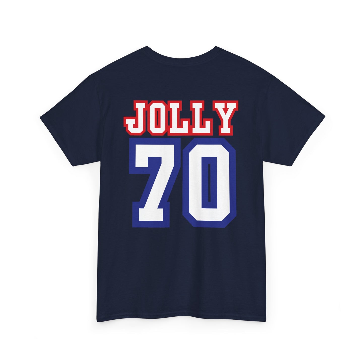 Custom- Jolly- Grandpa's Biggest Fan Unisex Heavy Cotton Tee - Patriotic Family Shirt