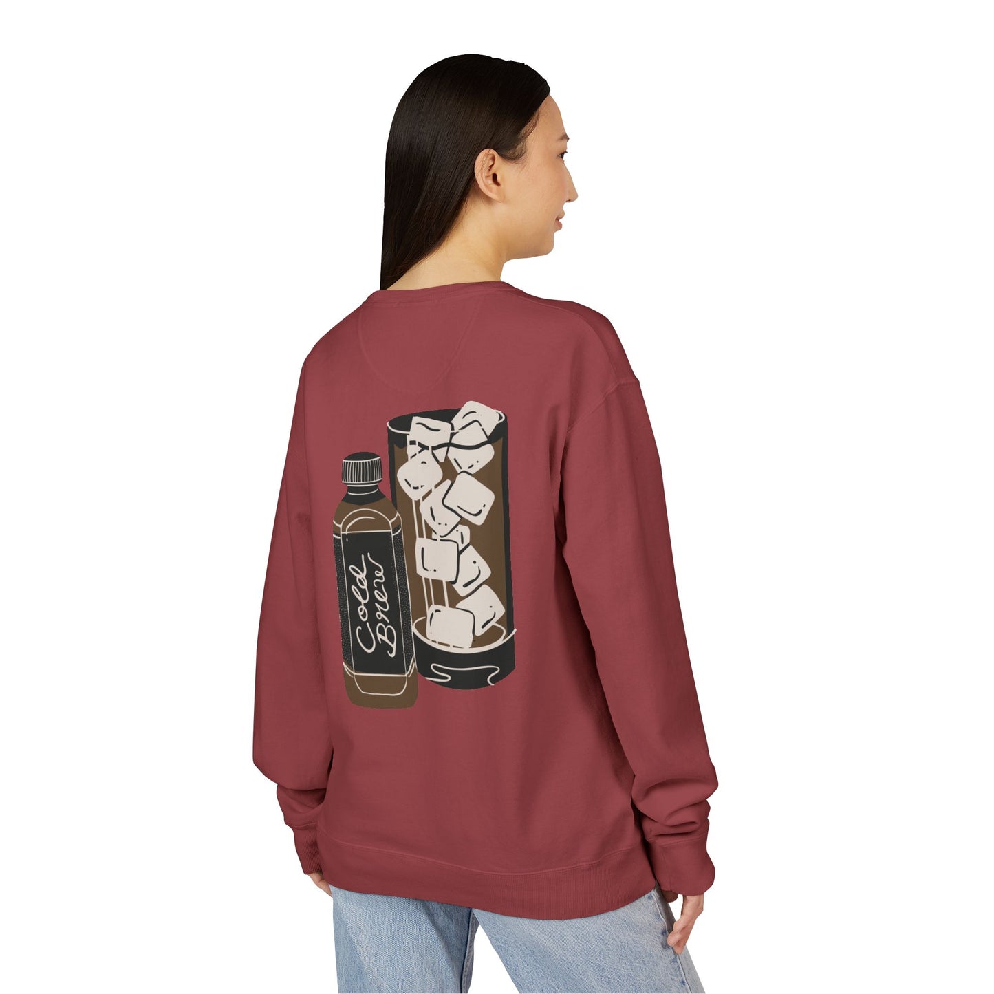 Cold Brew Crew Garment Dyed Sweatshirt, Coffee Lovers Apparel