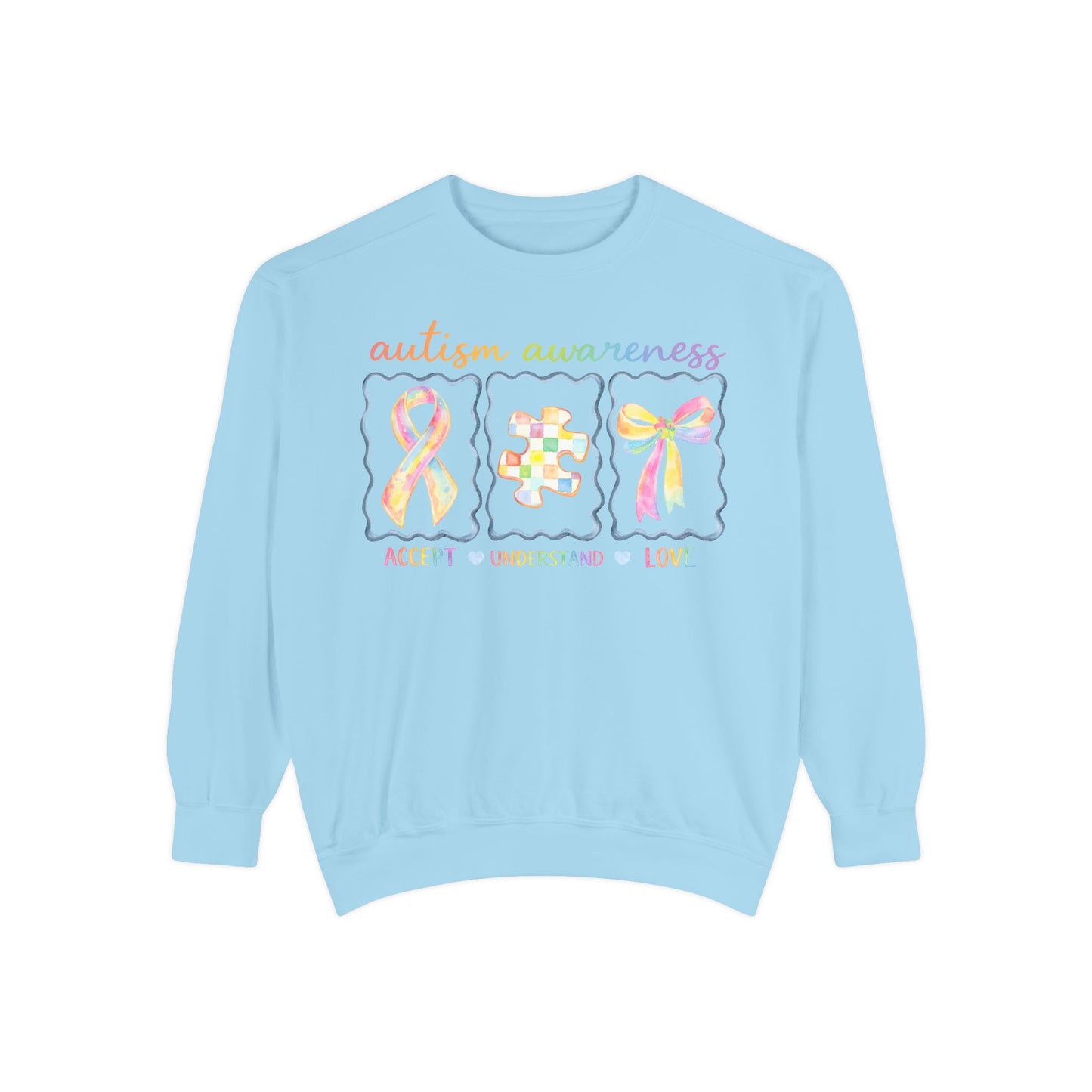 Autism Awareness Sweatshirt — "Accept Understand Love"