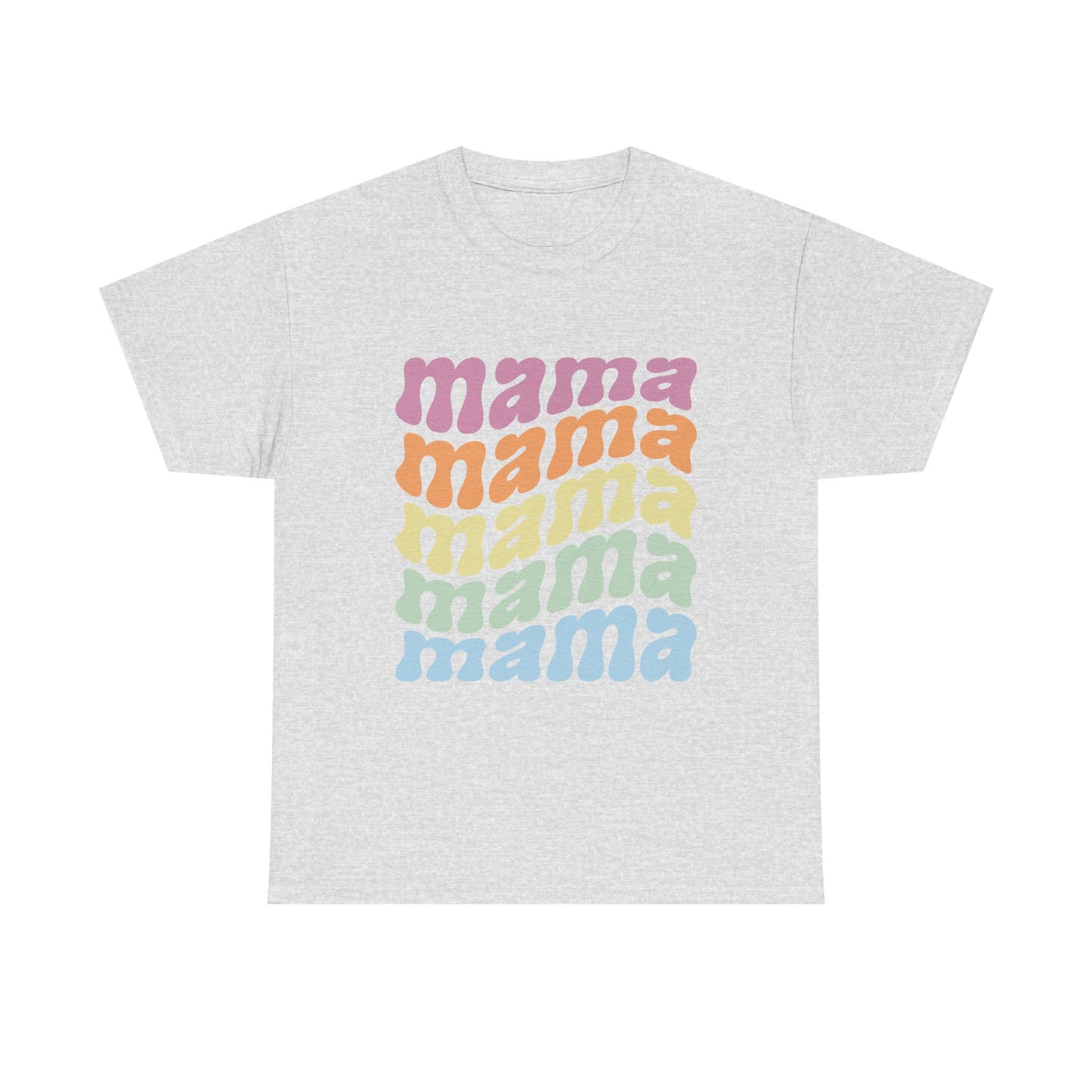 Retro Mama Unisex Heavy Cotton Tee - Colorful & Comfy
