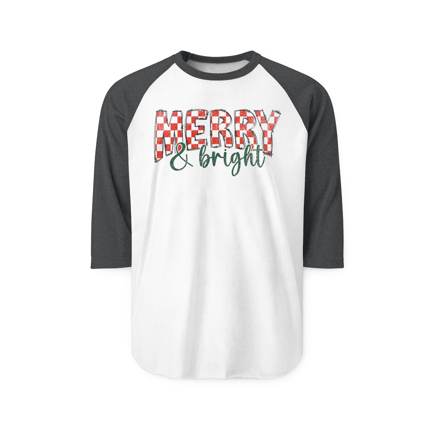Merry & Bright Raglan Shirt — Christmas