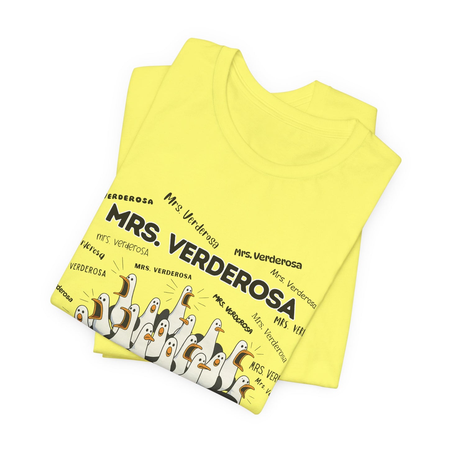 Mrs. Verderosa Penguin Choir T-Shirt — Funny Teacher Personalized Tee