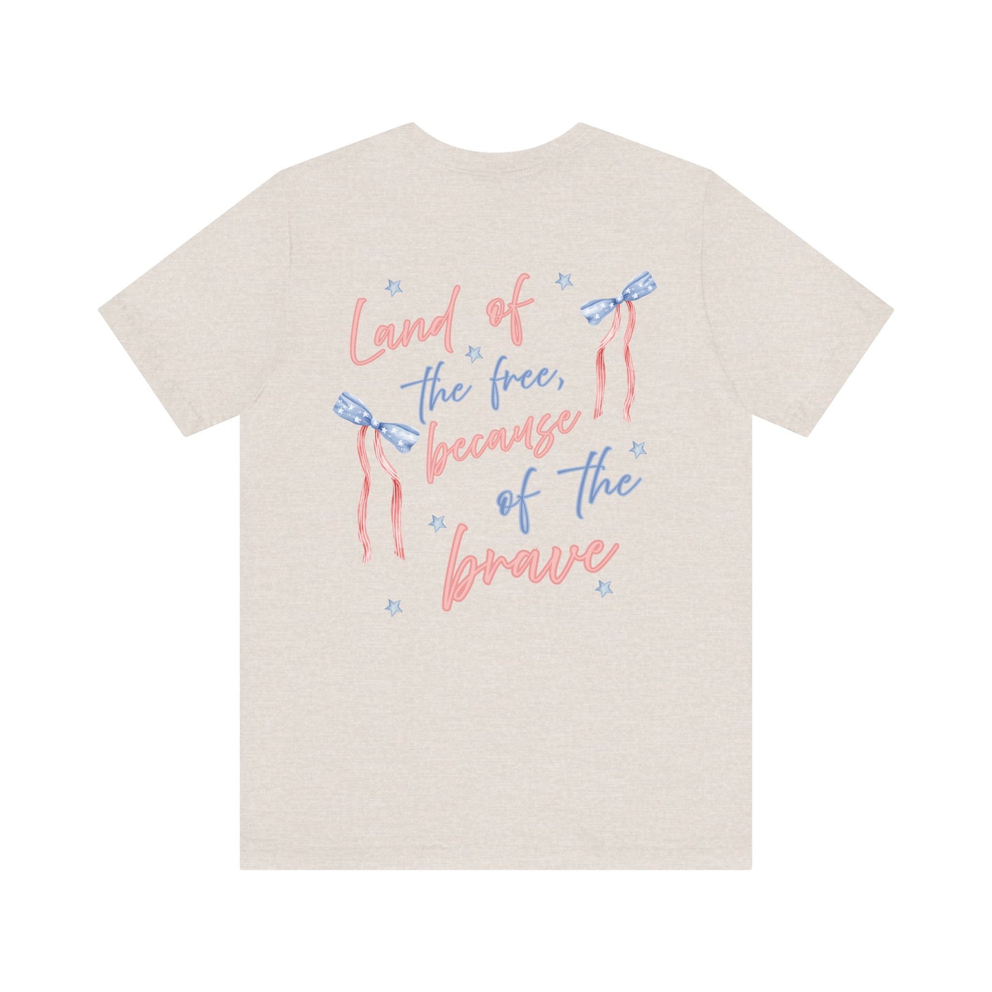 Land of the Free Tee with Bow | Perfect for all of America's Holidays