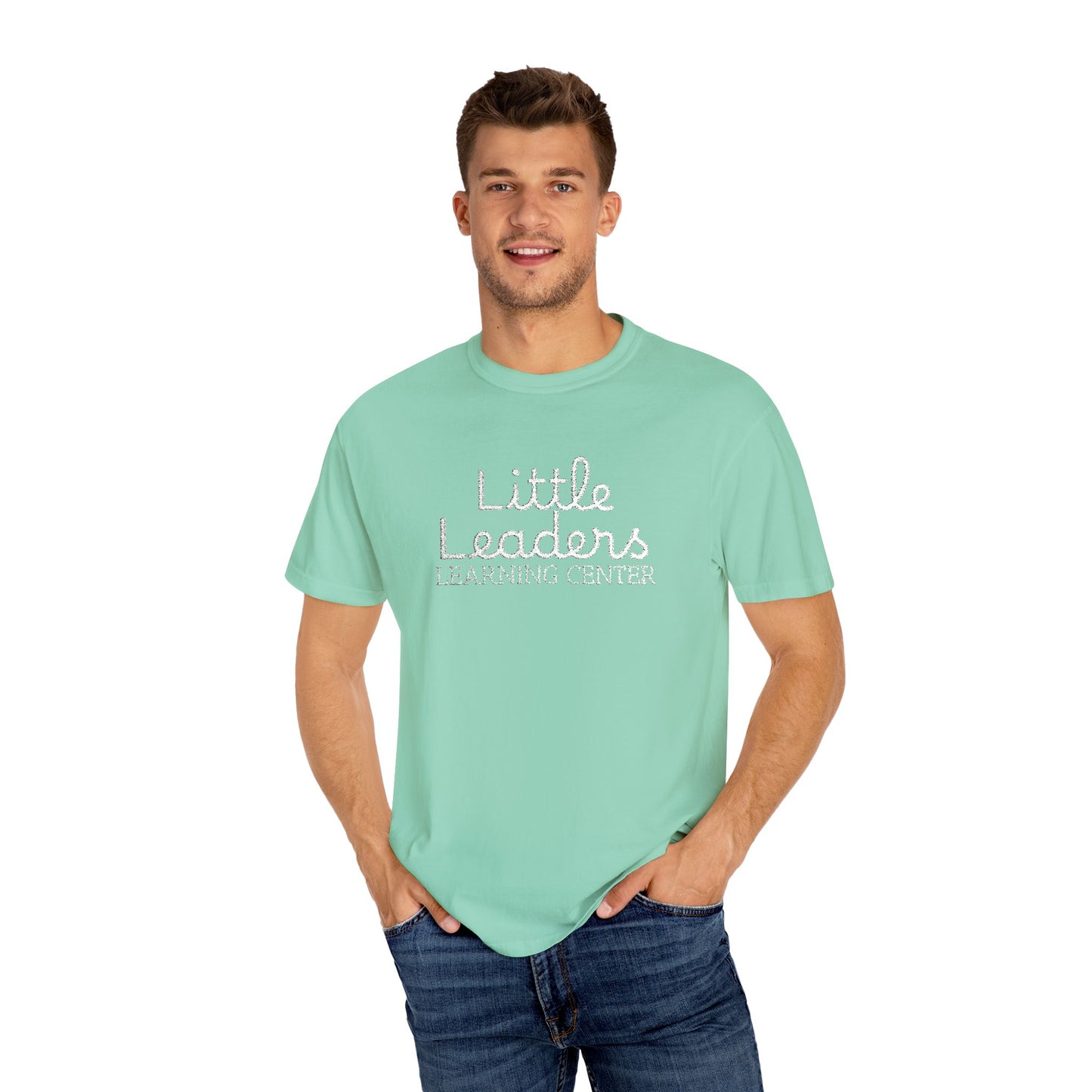 Little Leaders Full Embroidered Unisex Garment-Dyed T-Shirt