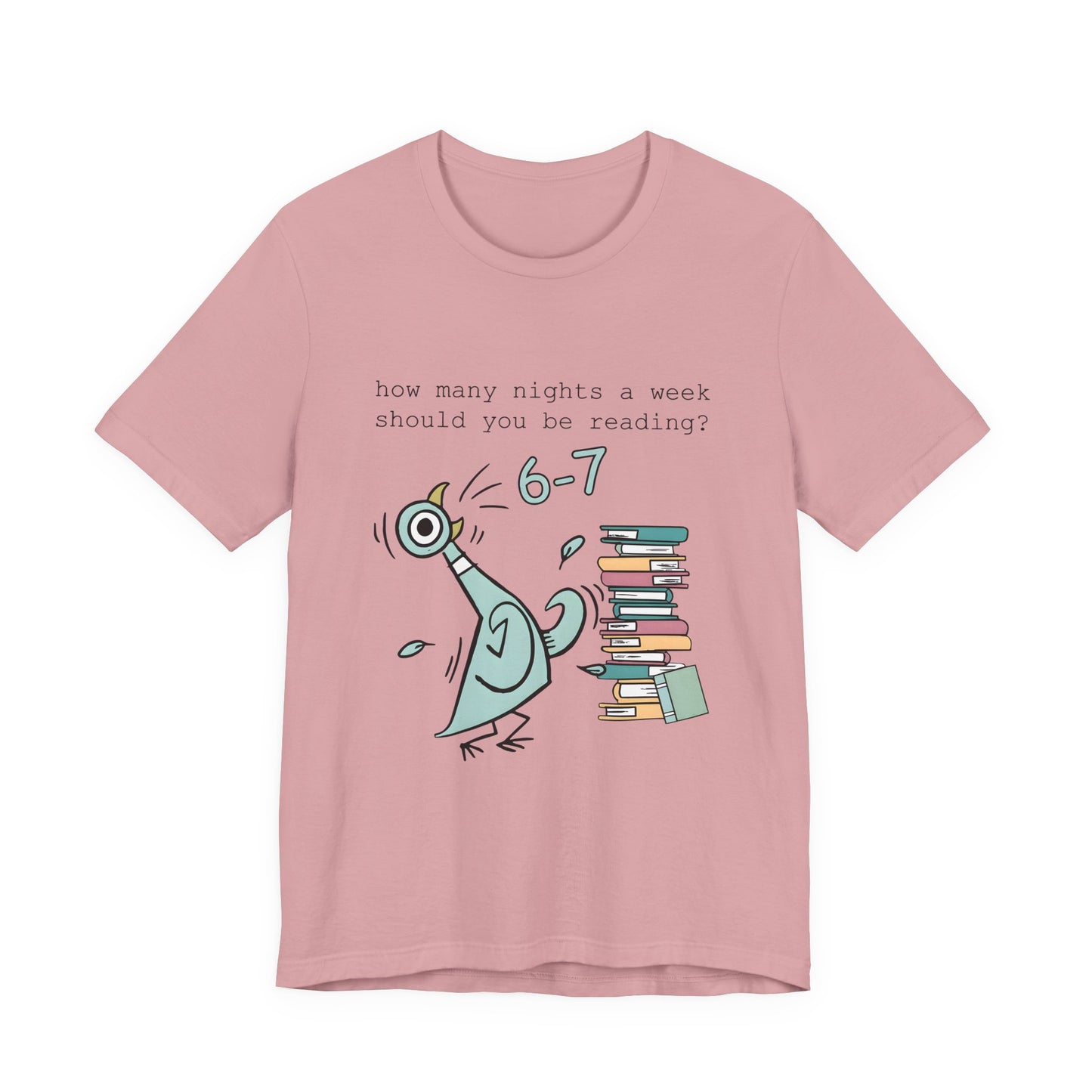 Pigeon Reading- 6 7 — Teacher Unisex T‑Shirt