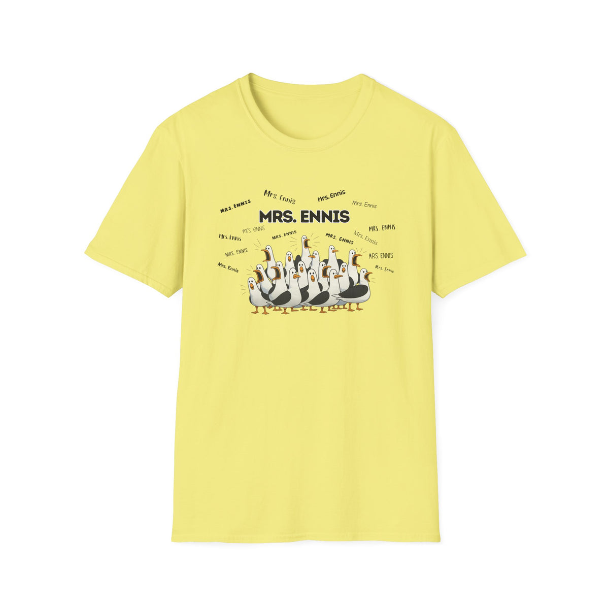 Mrs. Ennis- Seagull Crew Graphic T-Shirt — Personalized