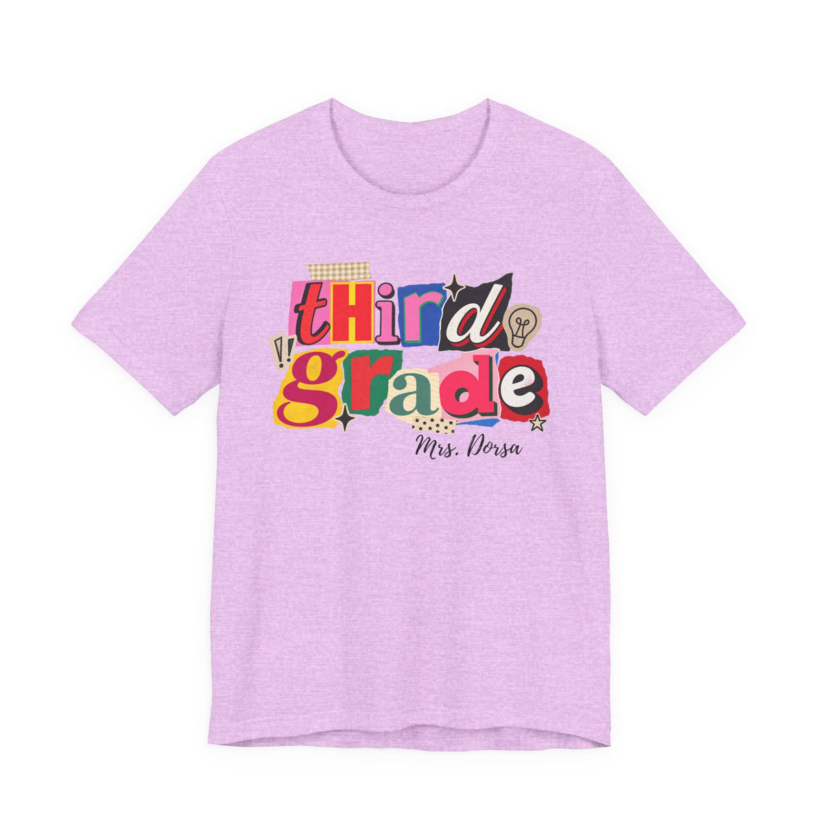 Dorsa- Third Grade Teacher T-Shirt – Personalized