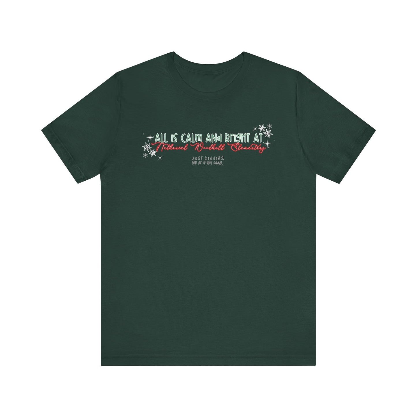 All is calm at Woodhull— Christmas Unisex T‑Shirt