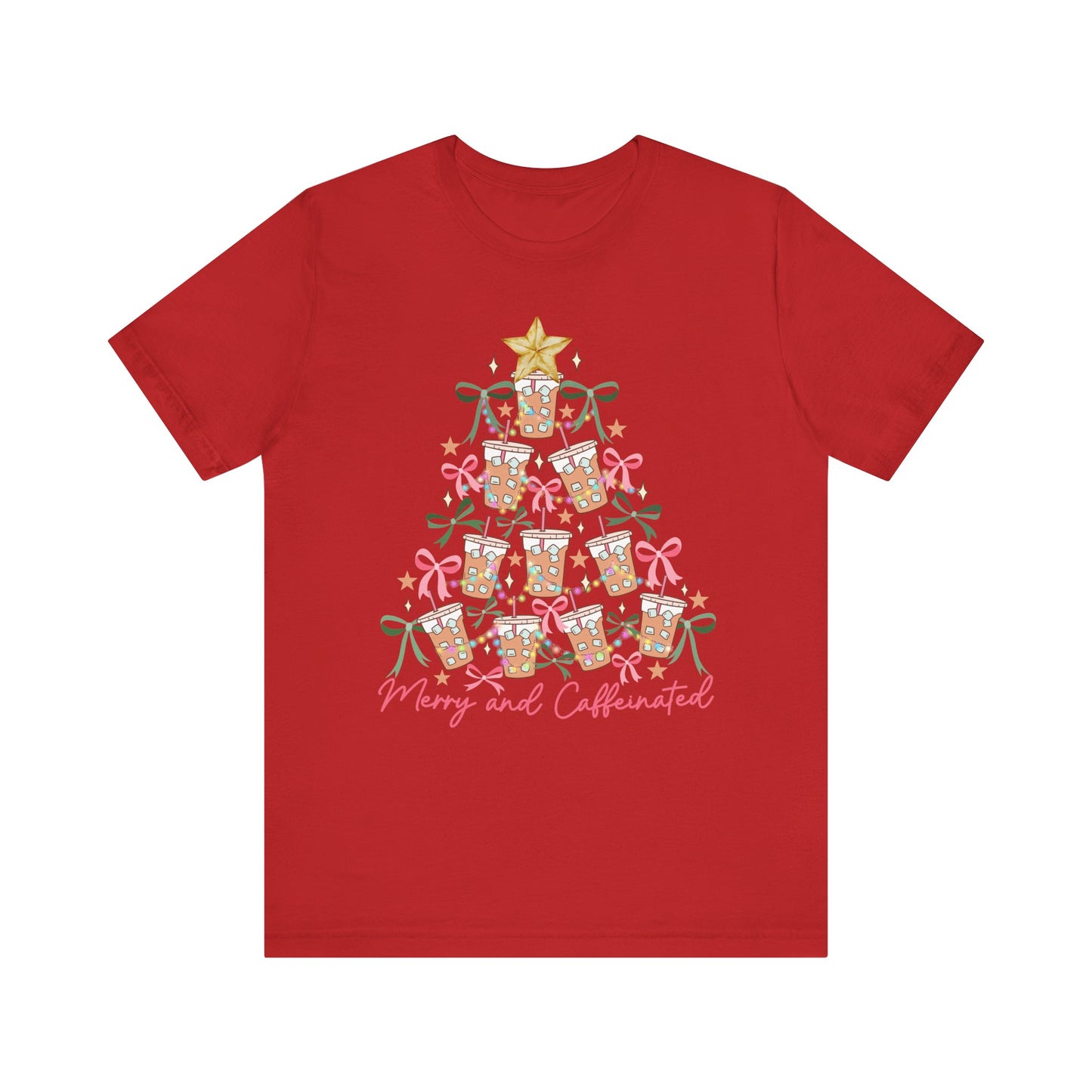 Merry and Caffeinated— Christmas Unisex T‑Shirt