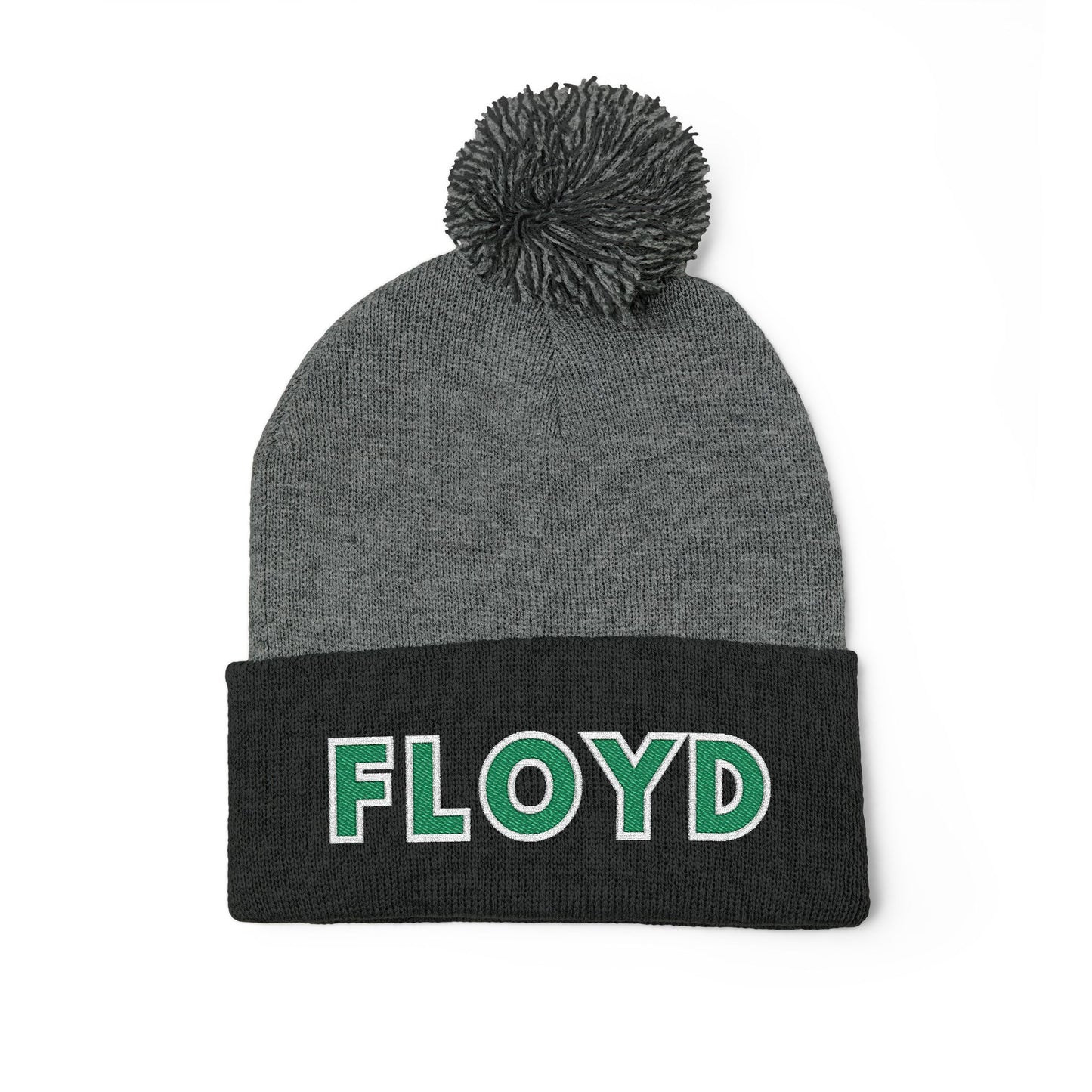 FLOYD Embroidered Pom-Pom Beanie
