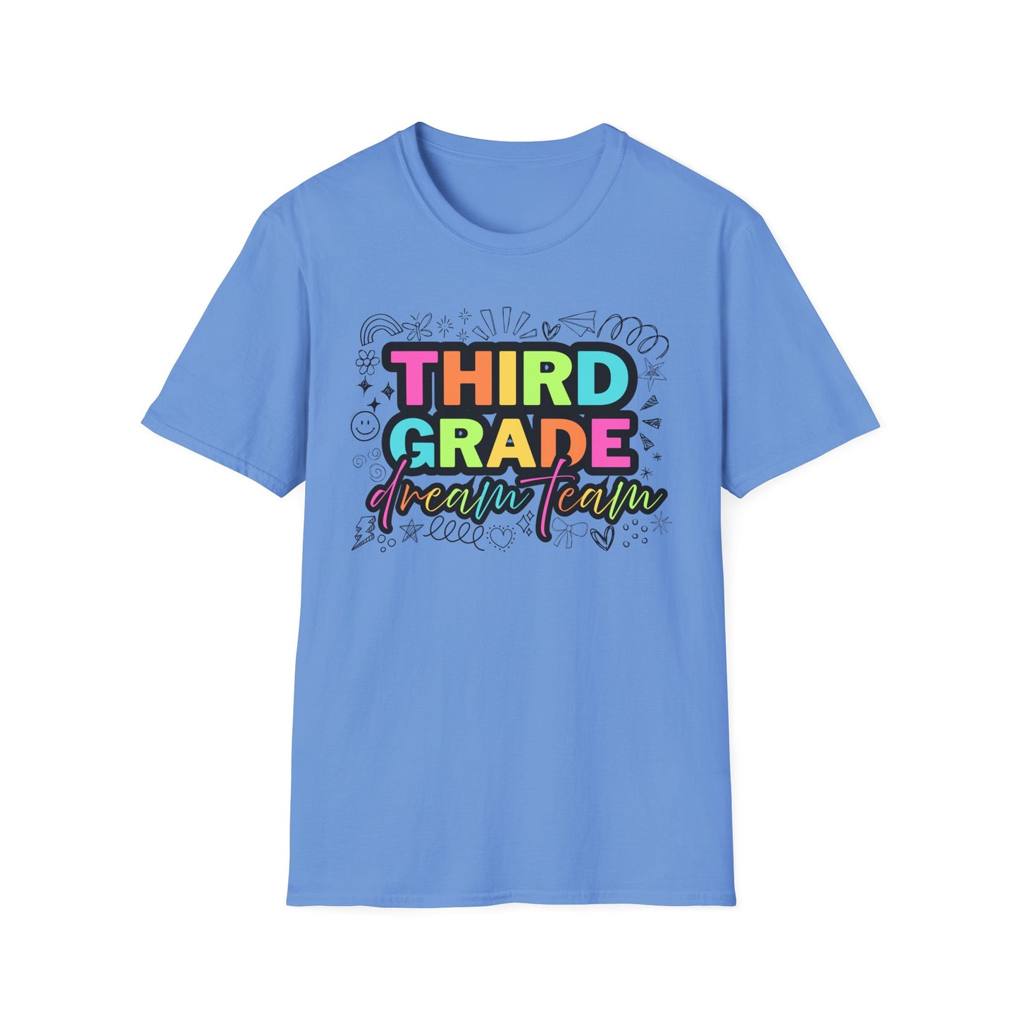 Dream Team- 3rd Grade- Unisex Softstyle T-Shirt- Teacher Life