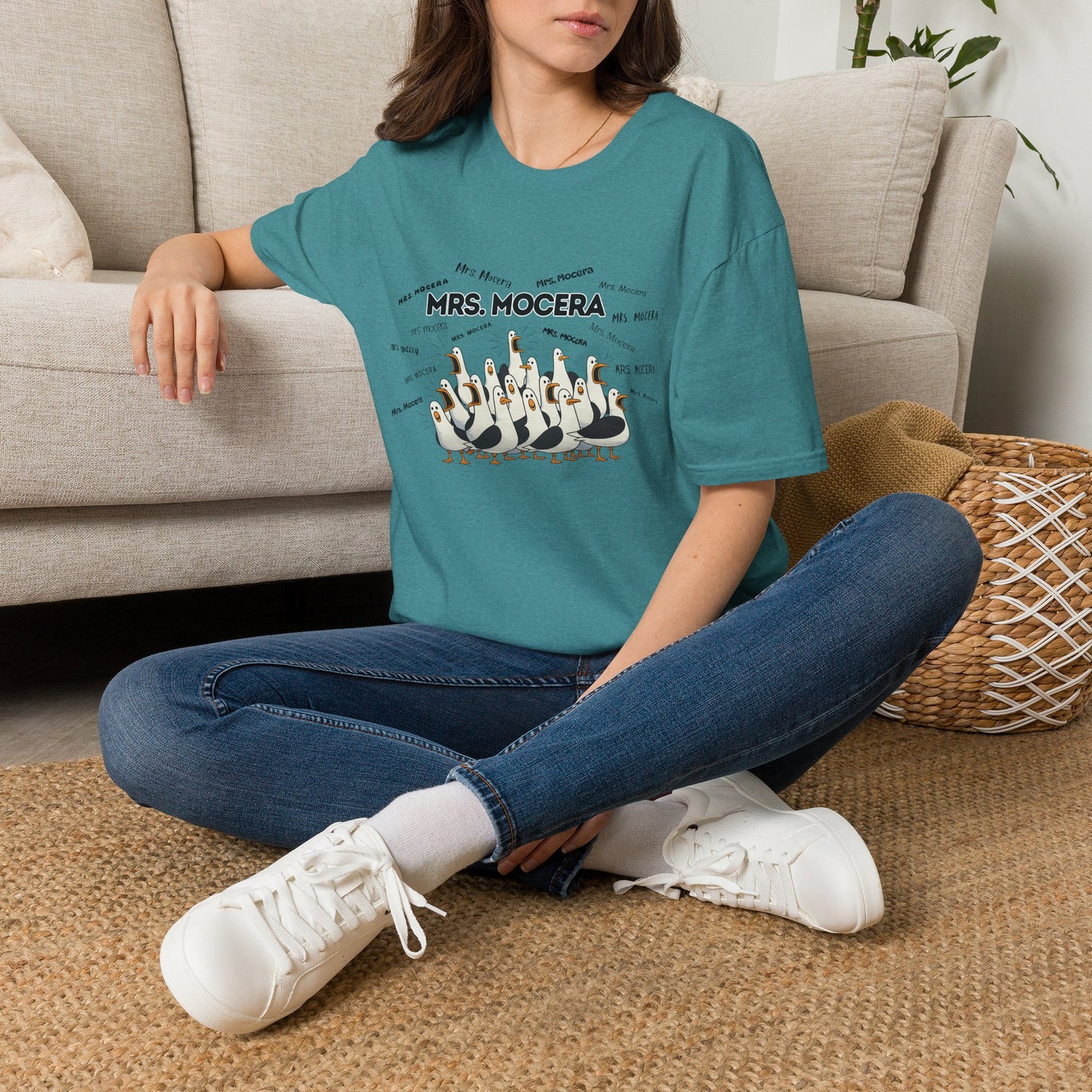 Mrs. Mocera - Seagull Crew Graphic T-Shirt — Personalized