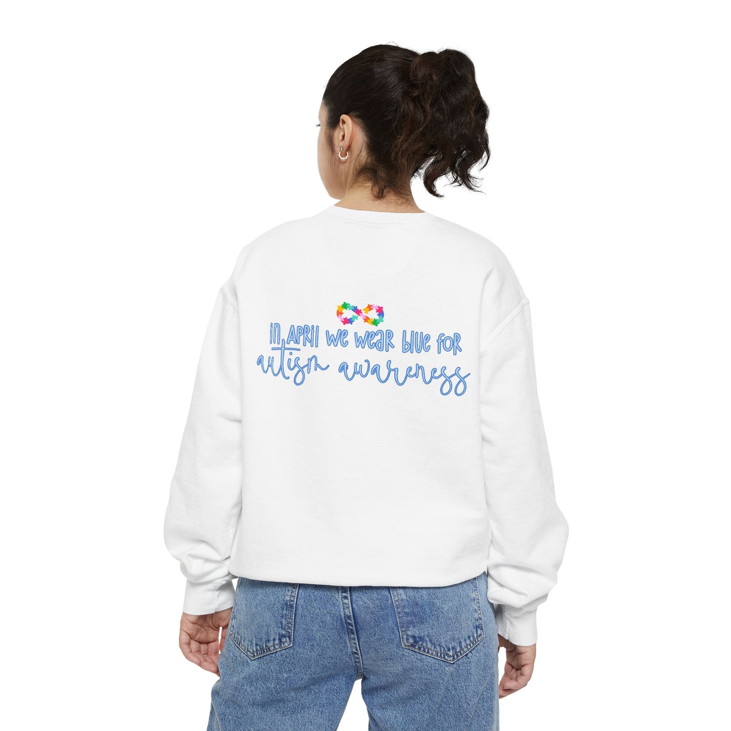 Autism Awareness Puzzle Piece & Ribbon Sweatshirt — Awareness Collection