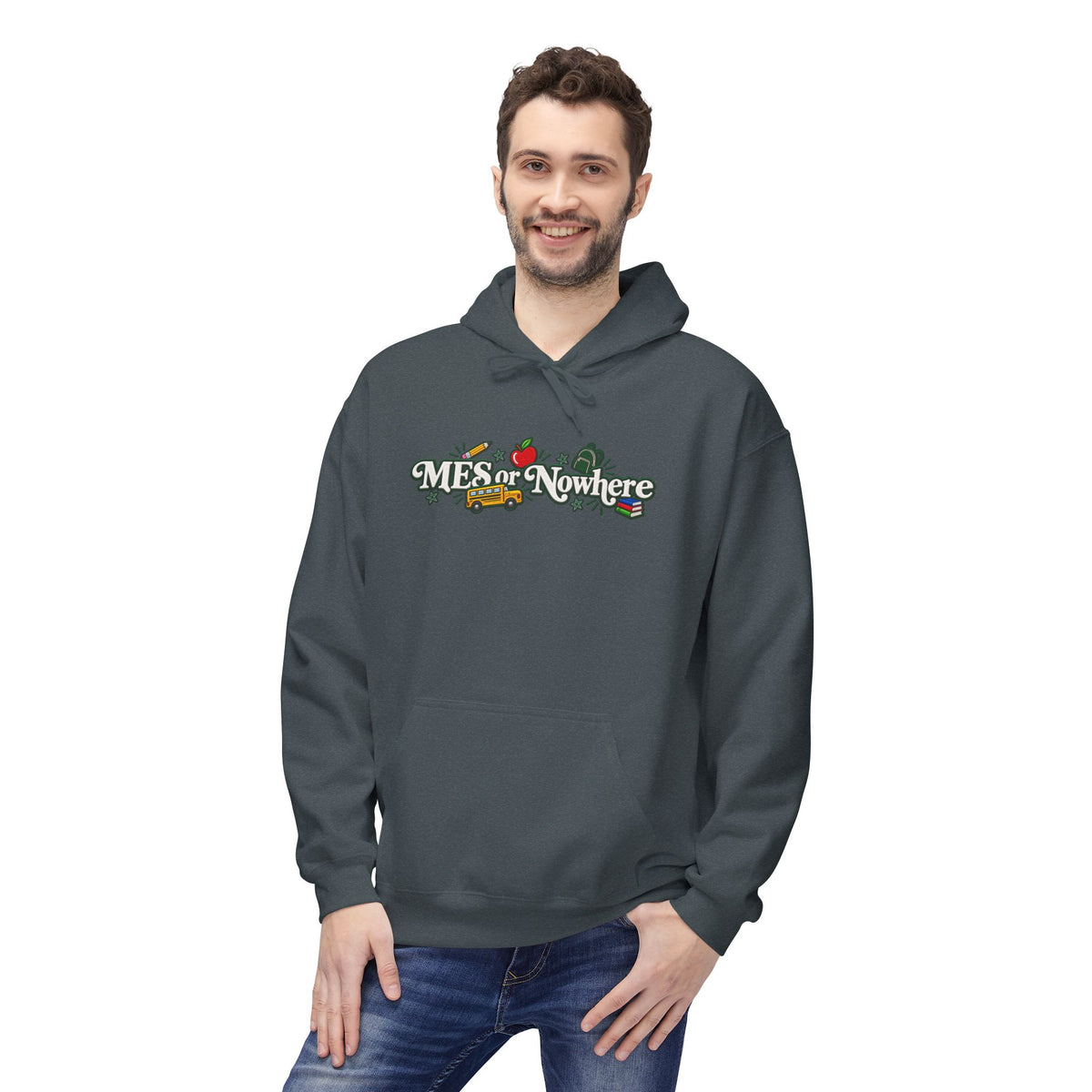 "MES or Nowhere" w/ apple- Moriches Hoodie