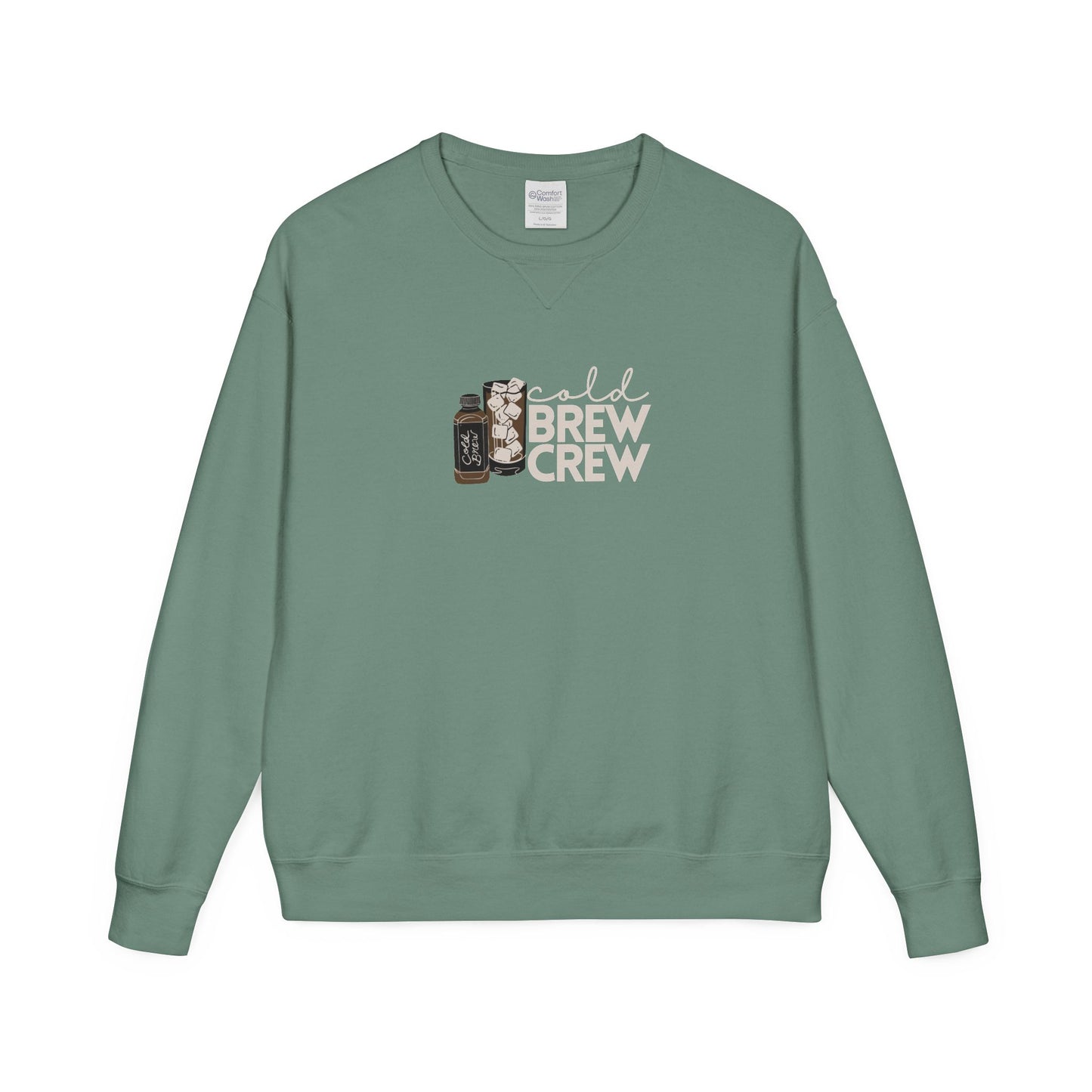 Cold Brew Crew Garment Dyed Sweatshirt, Coffee Lovers Apparel