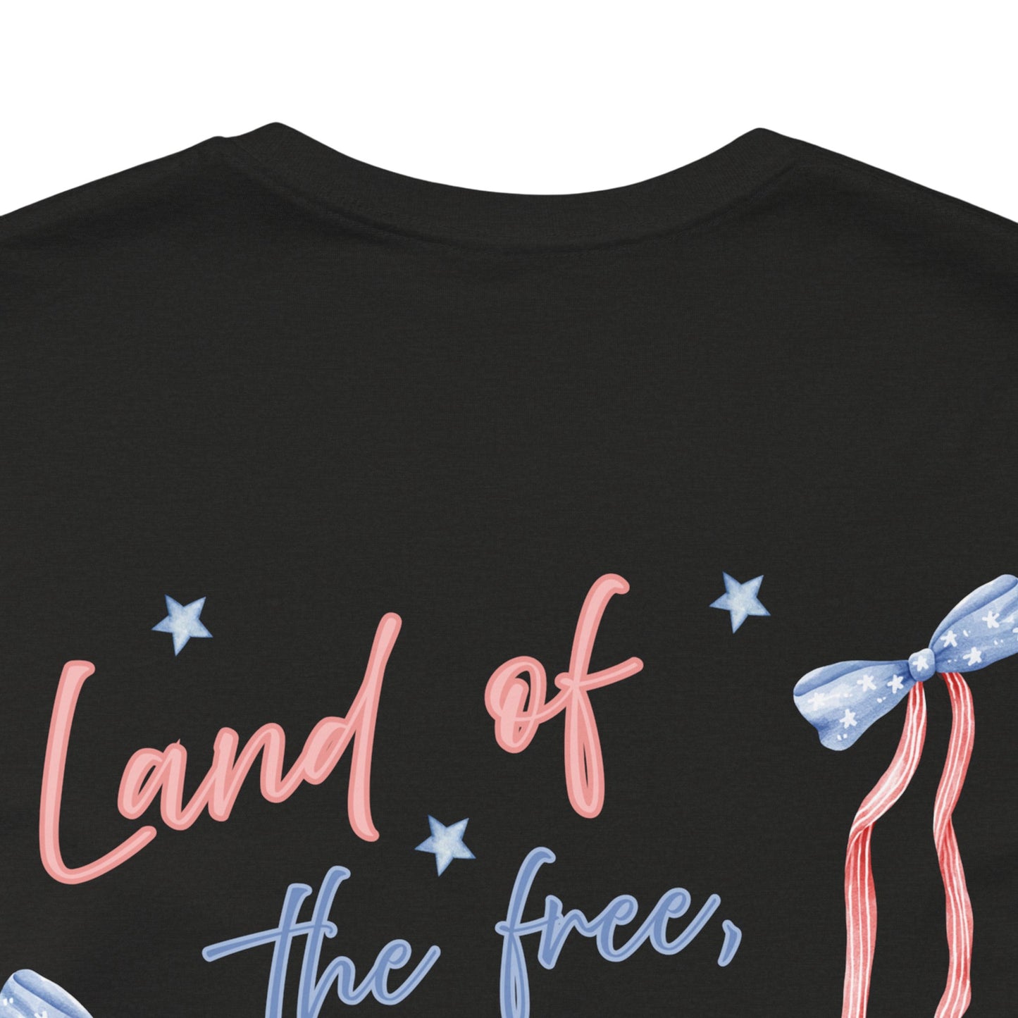 Land of the Free Tee with Bow | Perfect for all of America's Holidays