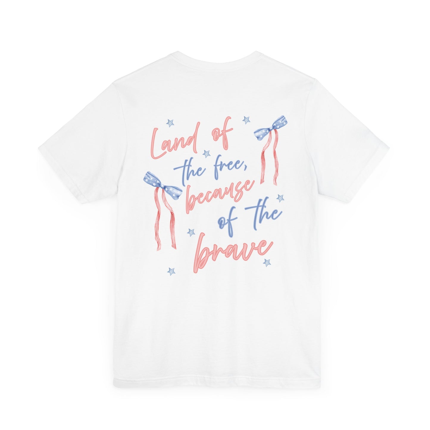 Land of the Free Tee with Bow | Perfect for all of America's Holidays