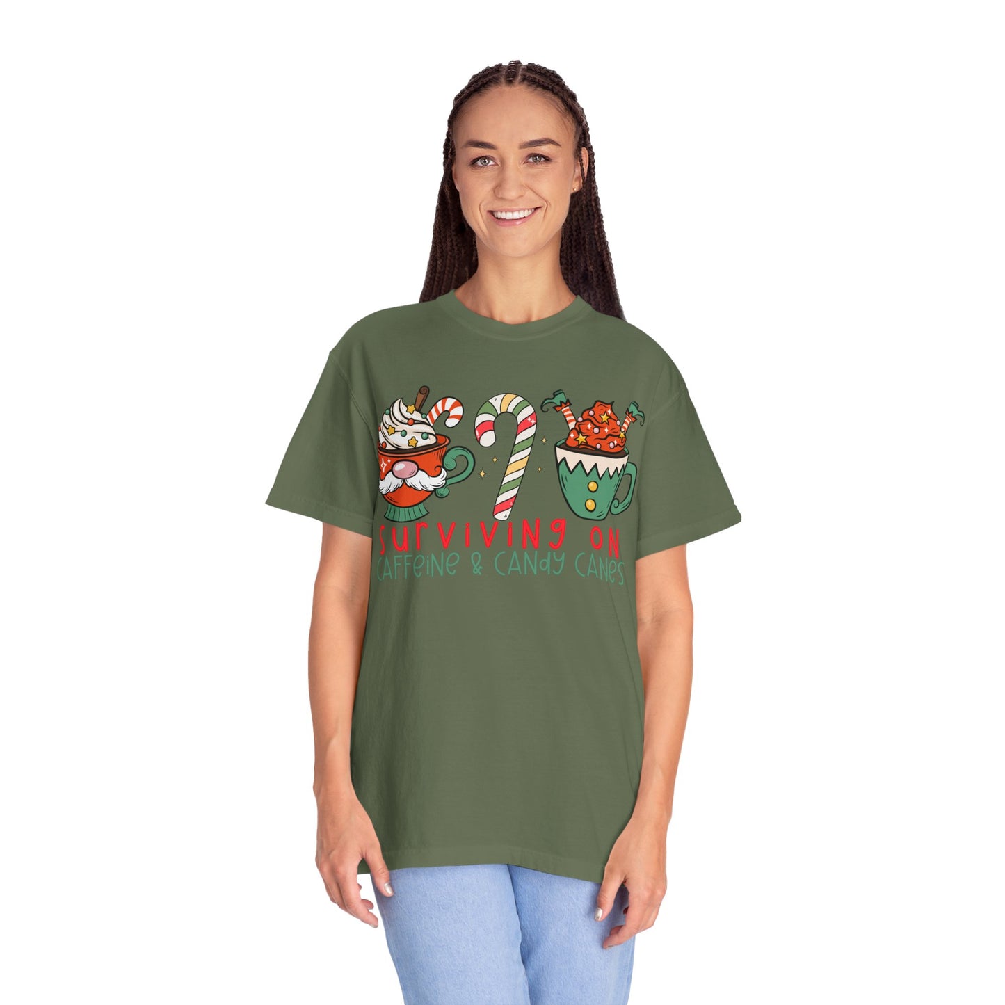 Surviving on Caffeine and Candy Canes— Christmas Tee