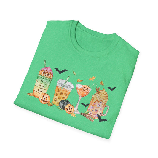 Halloween Beverage Themed T-Shirt- Unisex Softstlye