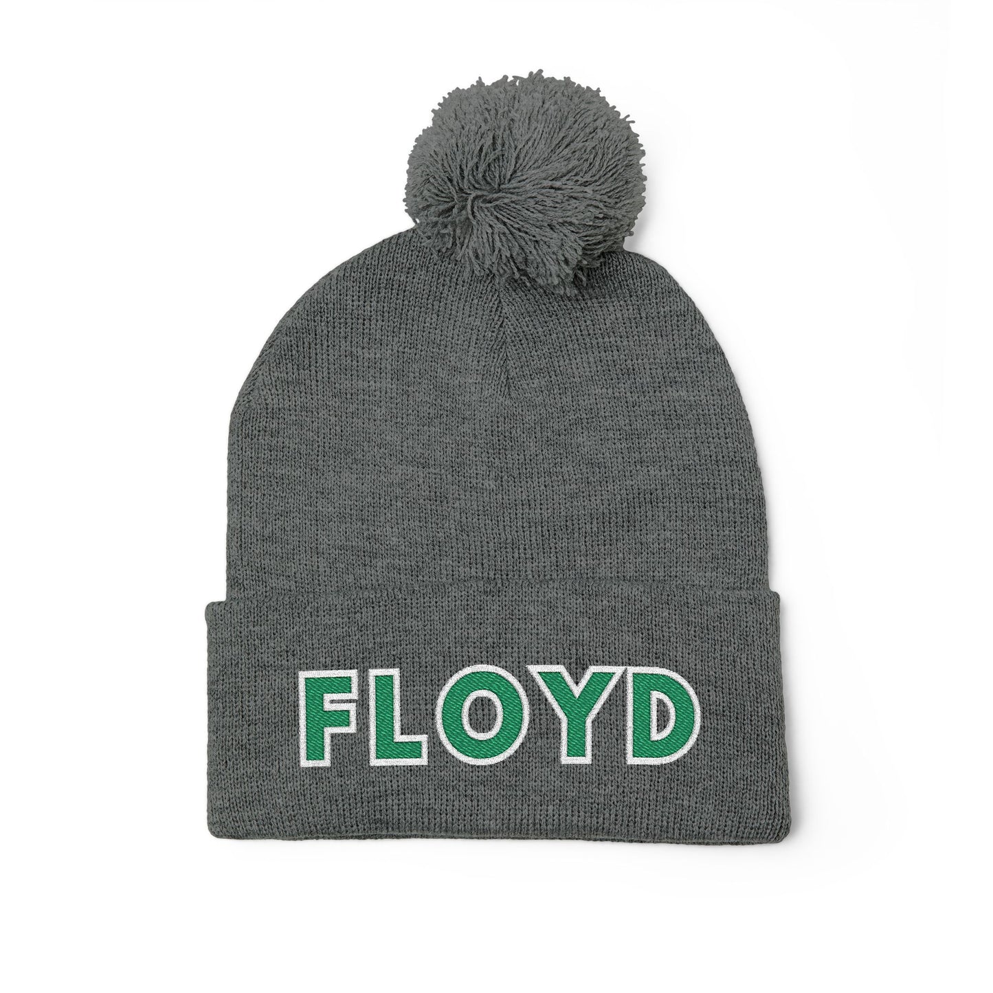 FLOYD Embroidered Pom-Pom Beanie