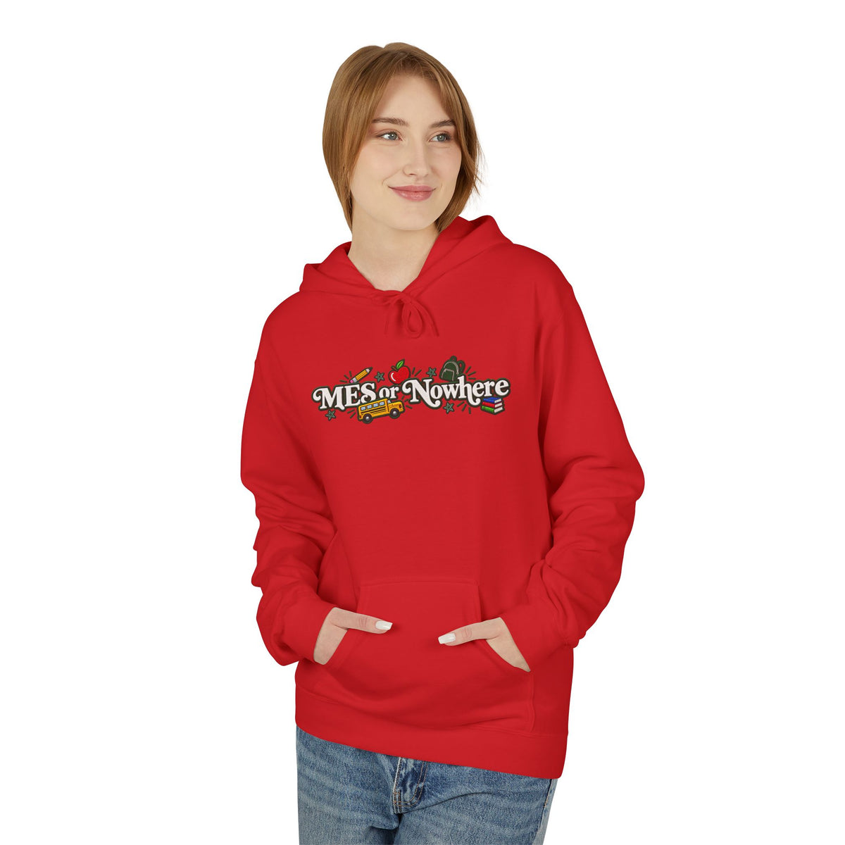 "MES or Nowhere" w/ apple- Moriches Hoodie