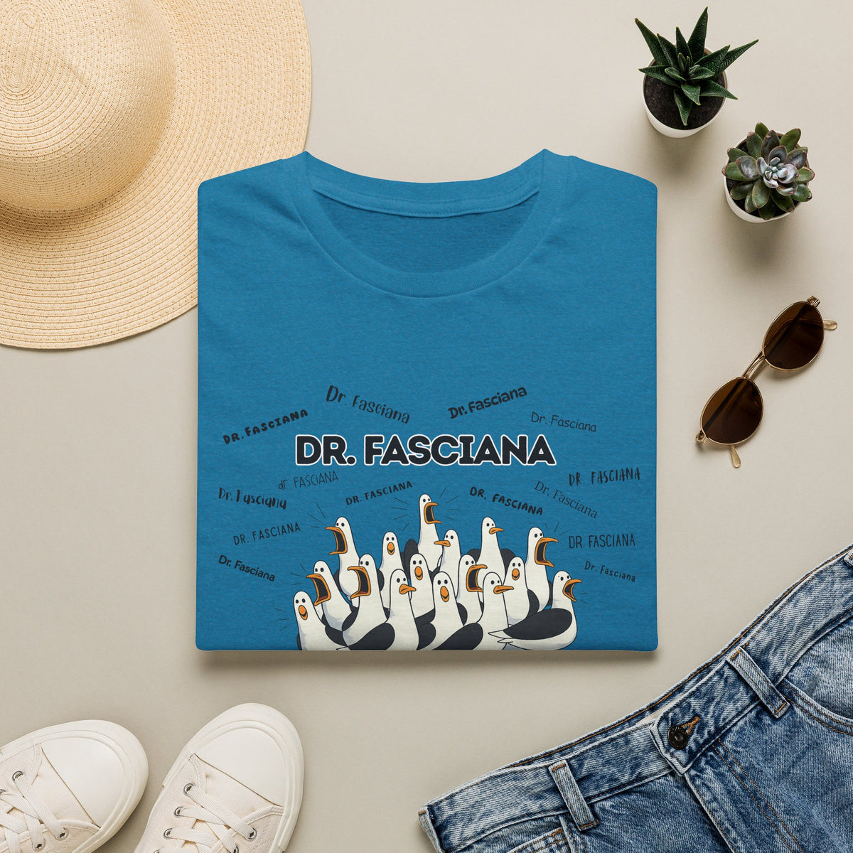 Dr. Fasciana- Seagull Crew Graphic T-Shirt — Personalized