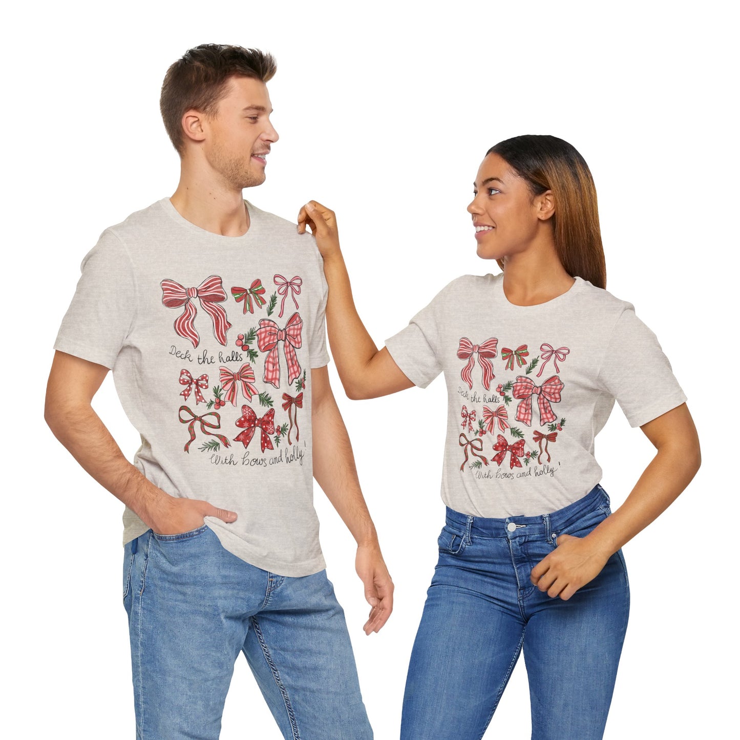 Deck the halls w/ Bows and Holly— Christmas Unisex T‑Shirt