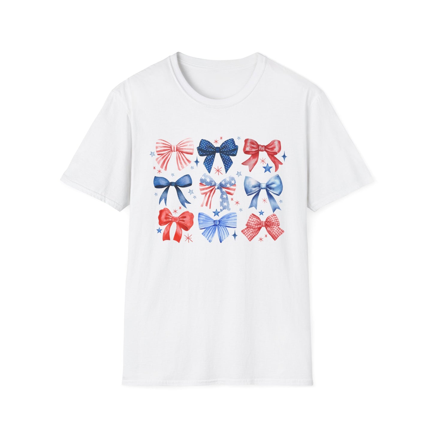 Patriotic Bow Graphic Tee for Celebrations- Holiday