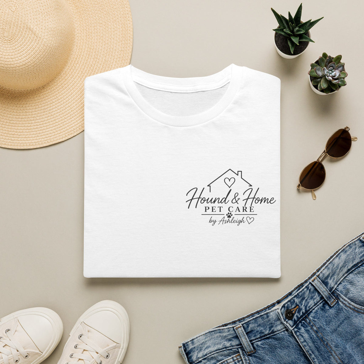 Hound & Home "Stay Pawsitive" — T-Shirt