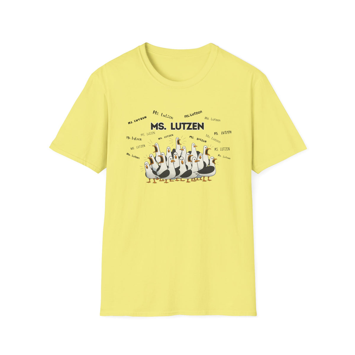 Ms. Lutzen- Seagull Crew Graphic T-Shirt — Personalized