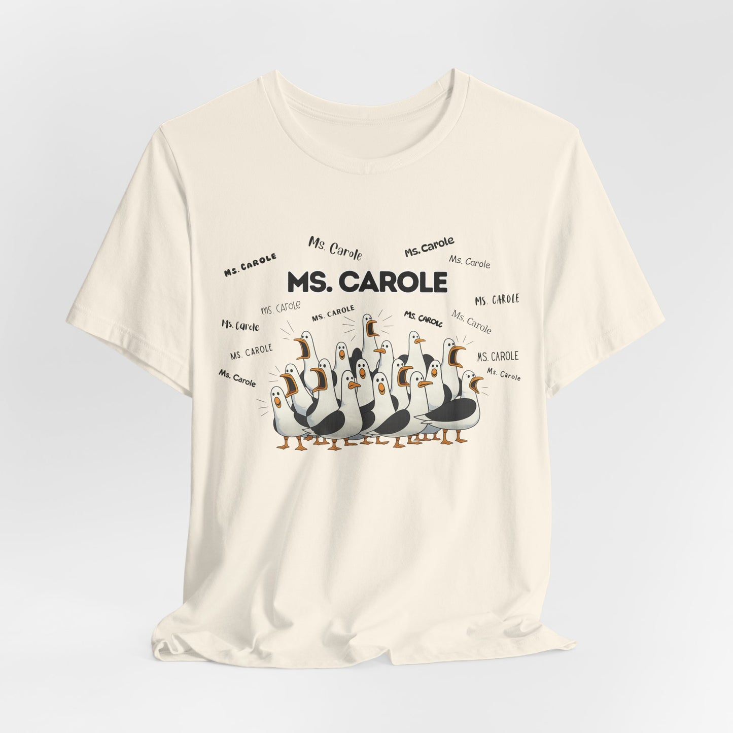 Ms. Carole Penguin Choir T-Shirt — Funny Teacher Personalized Tee