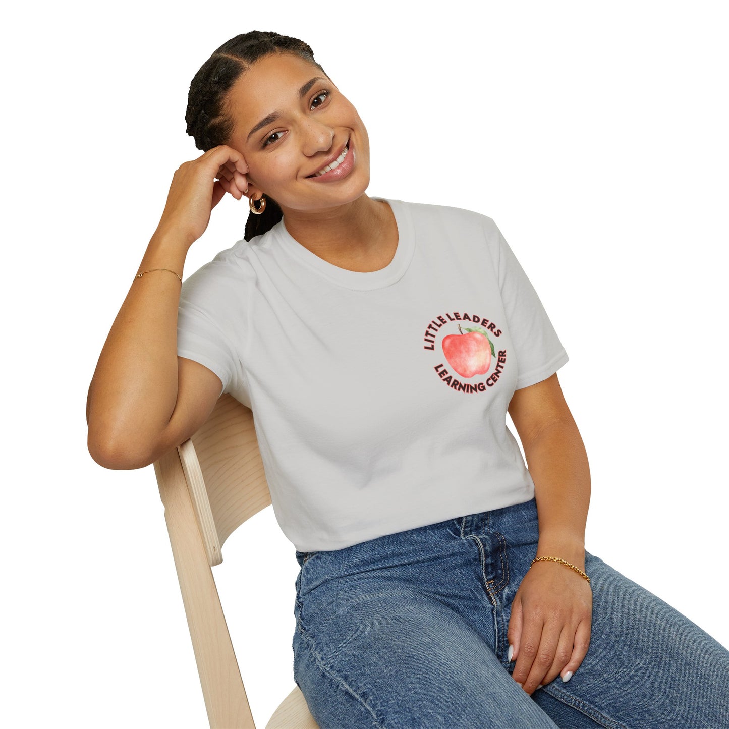 Little Leaders Teacher w/ Apple Design Unisex Softstyle T-Shirt