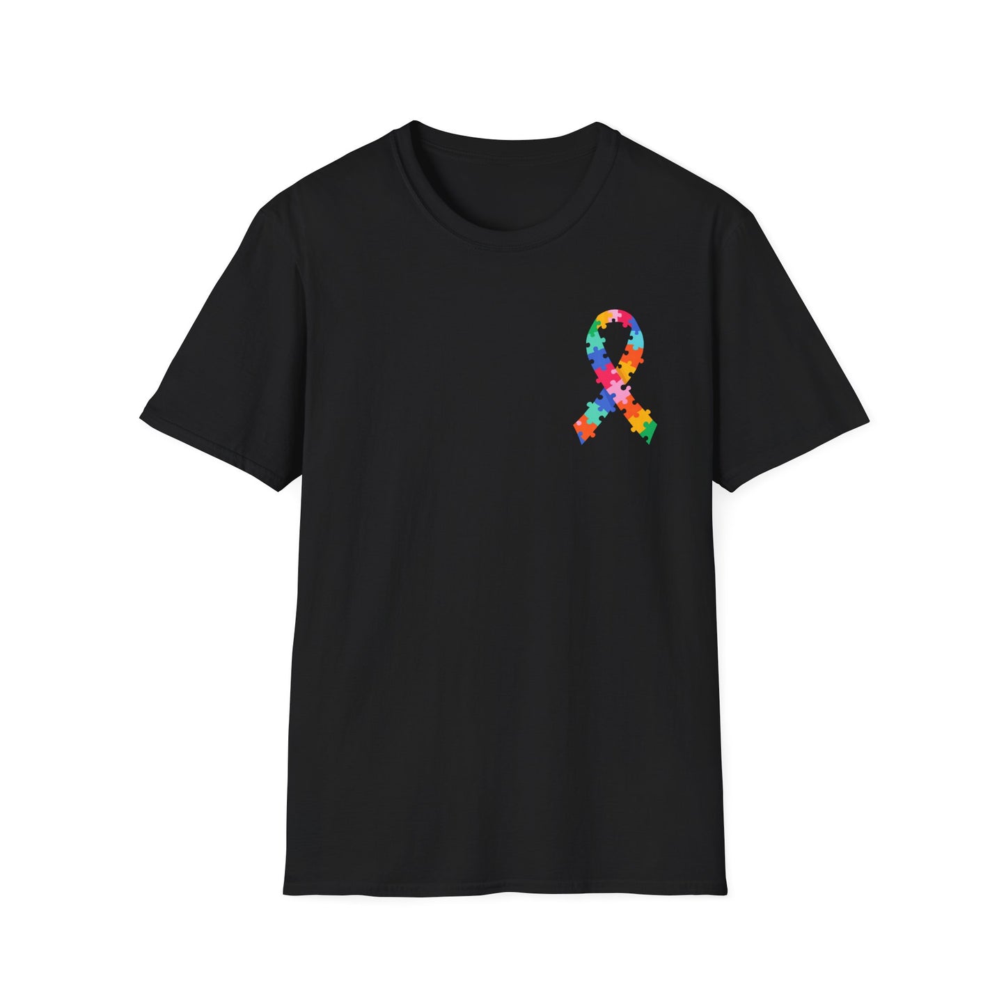 Autism Puzzle Piece & Ribbon T-Shirt — Awareness Collection