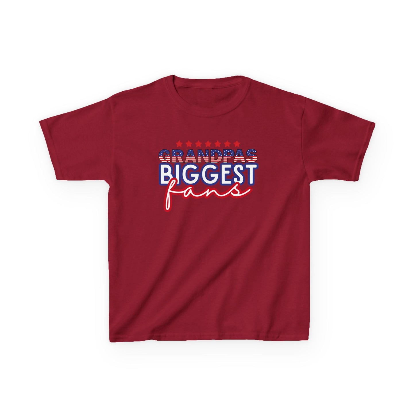 Custom Grandpa's Biggest Fans Kids T-Shirt - Jolly 70 Design, Perfect for Family Gatherings!