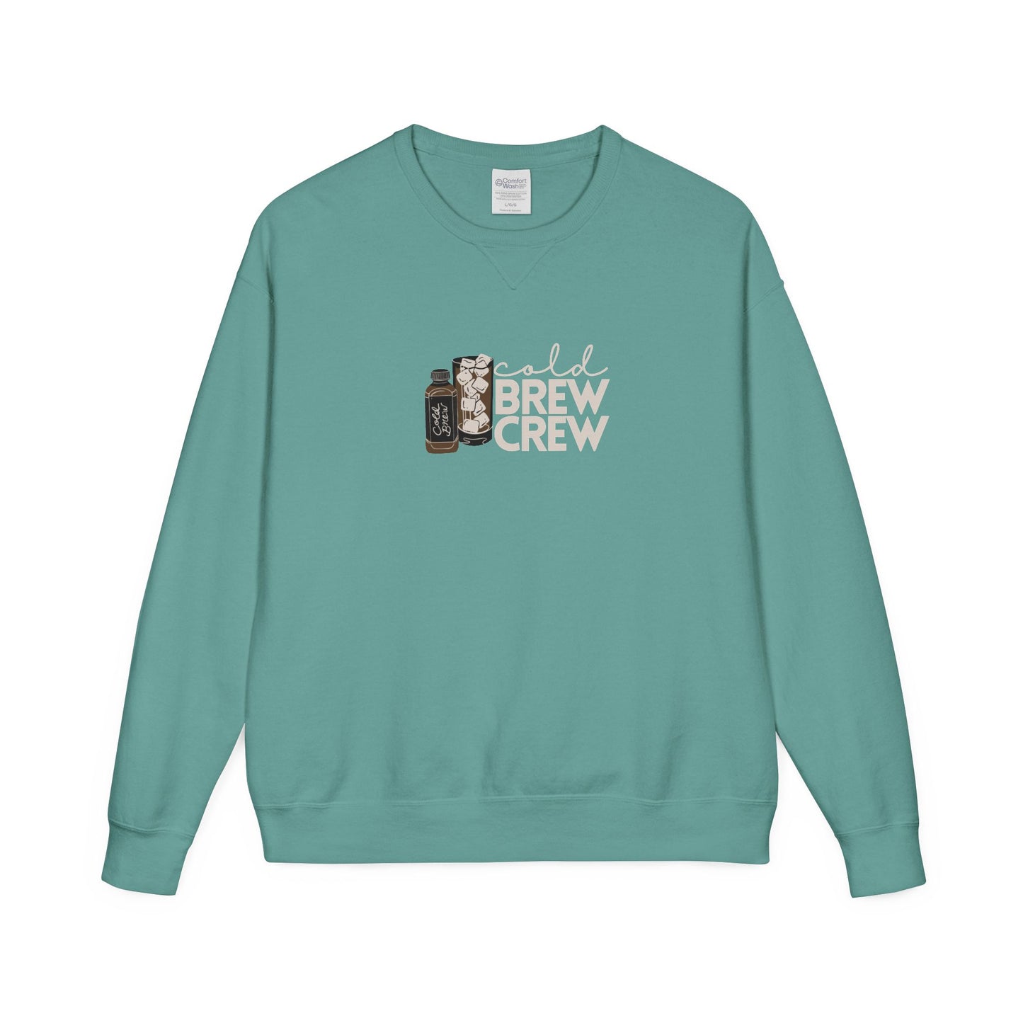 Cold Brew Crew Garment Dyed Sweatshirt, Coffee Lovers Apparel