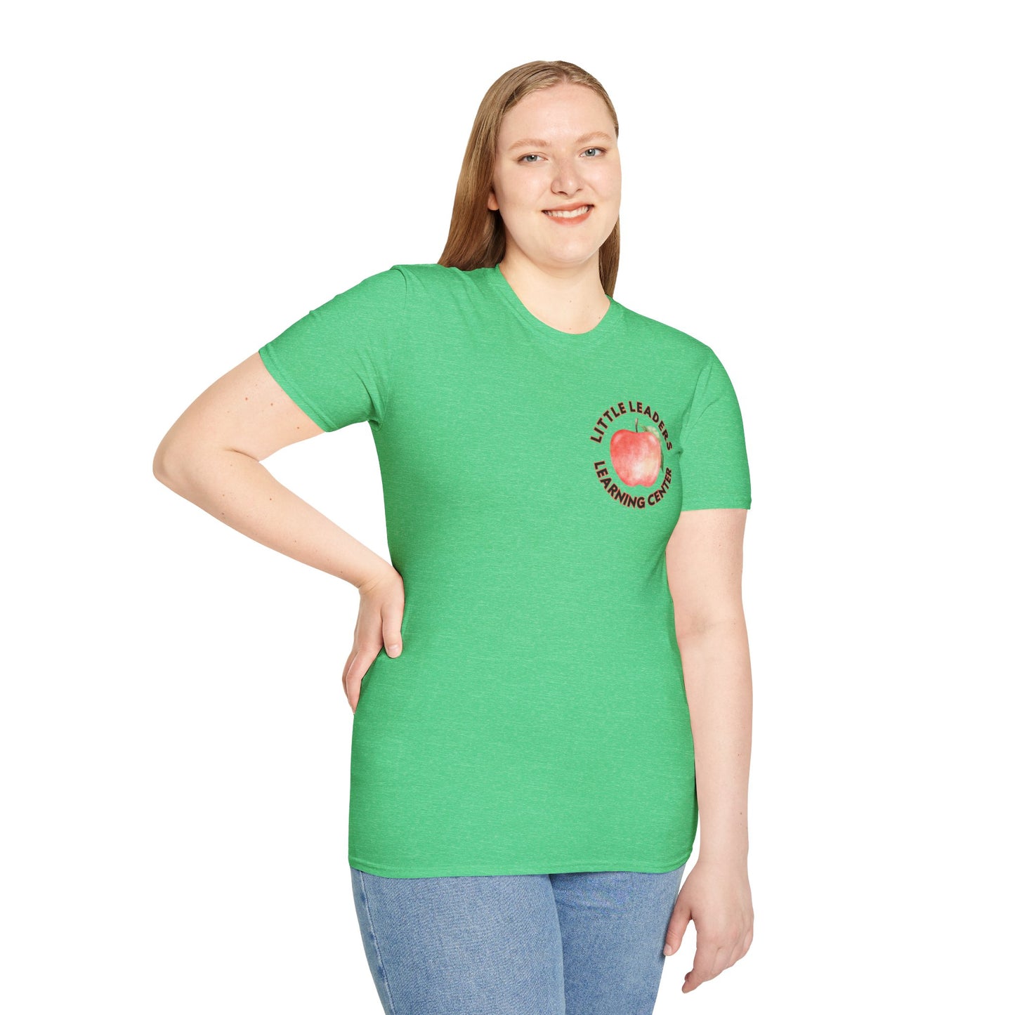 Little Leaders Teacher w/ Apple Design Unisex Softstyle T-Shirt